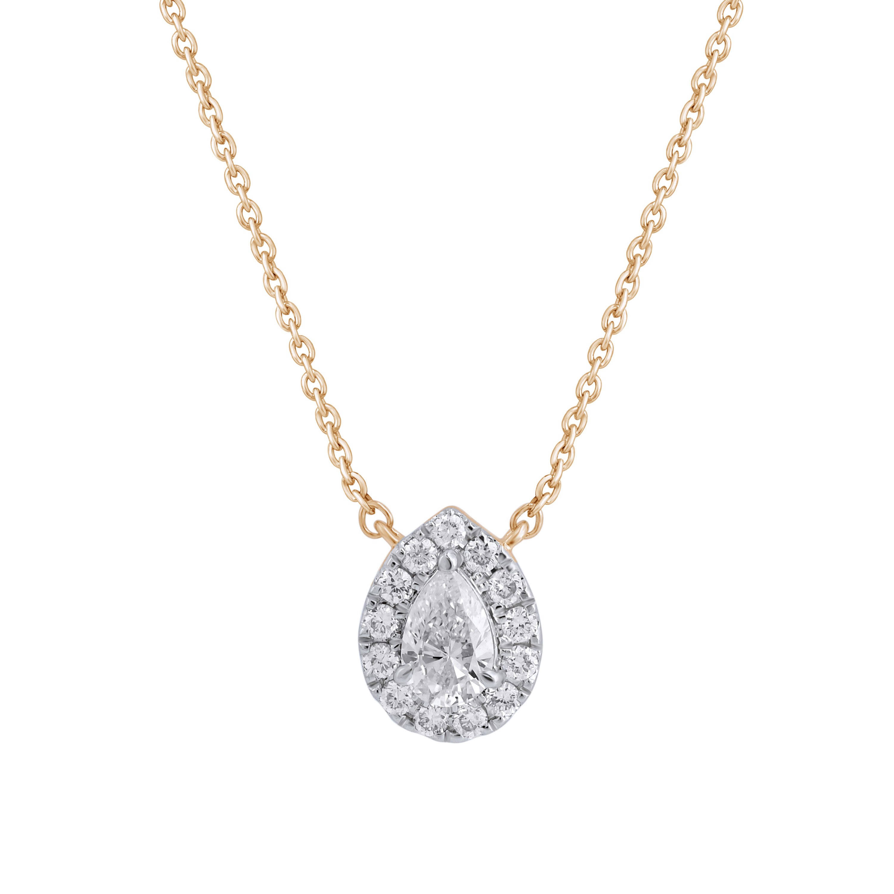 Изображение Цепочка из желтого золота с LAB бриллиантами