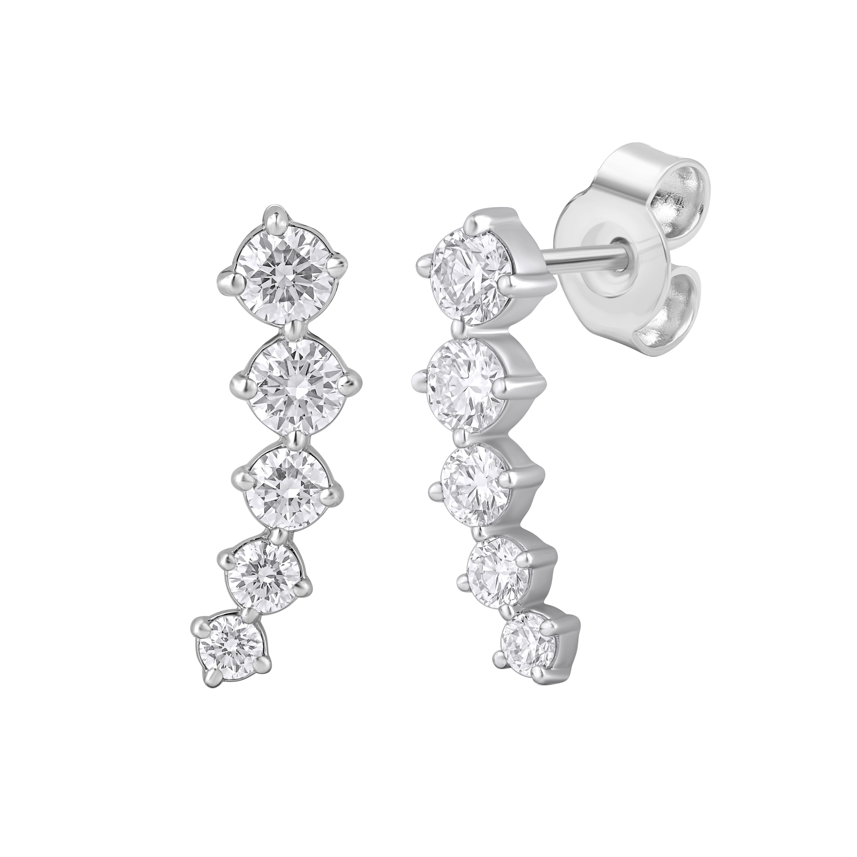 Paveikslėlis Balto aukso auskarai su LAB deimantais