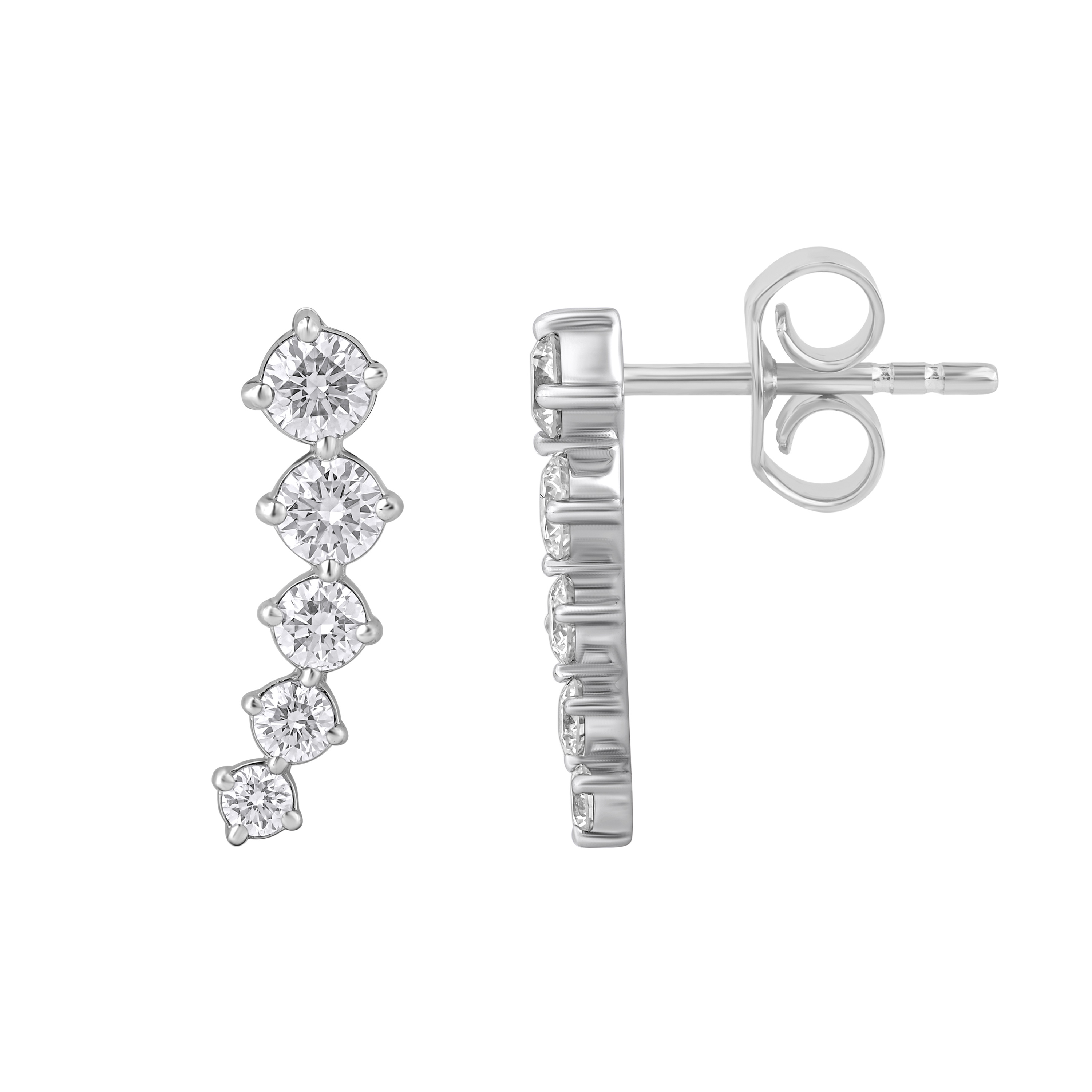 Paveikslėlis Balto aukso auskarai su LAB deimantais