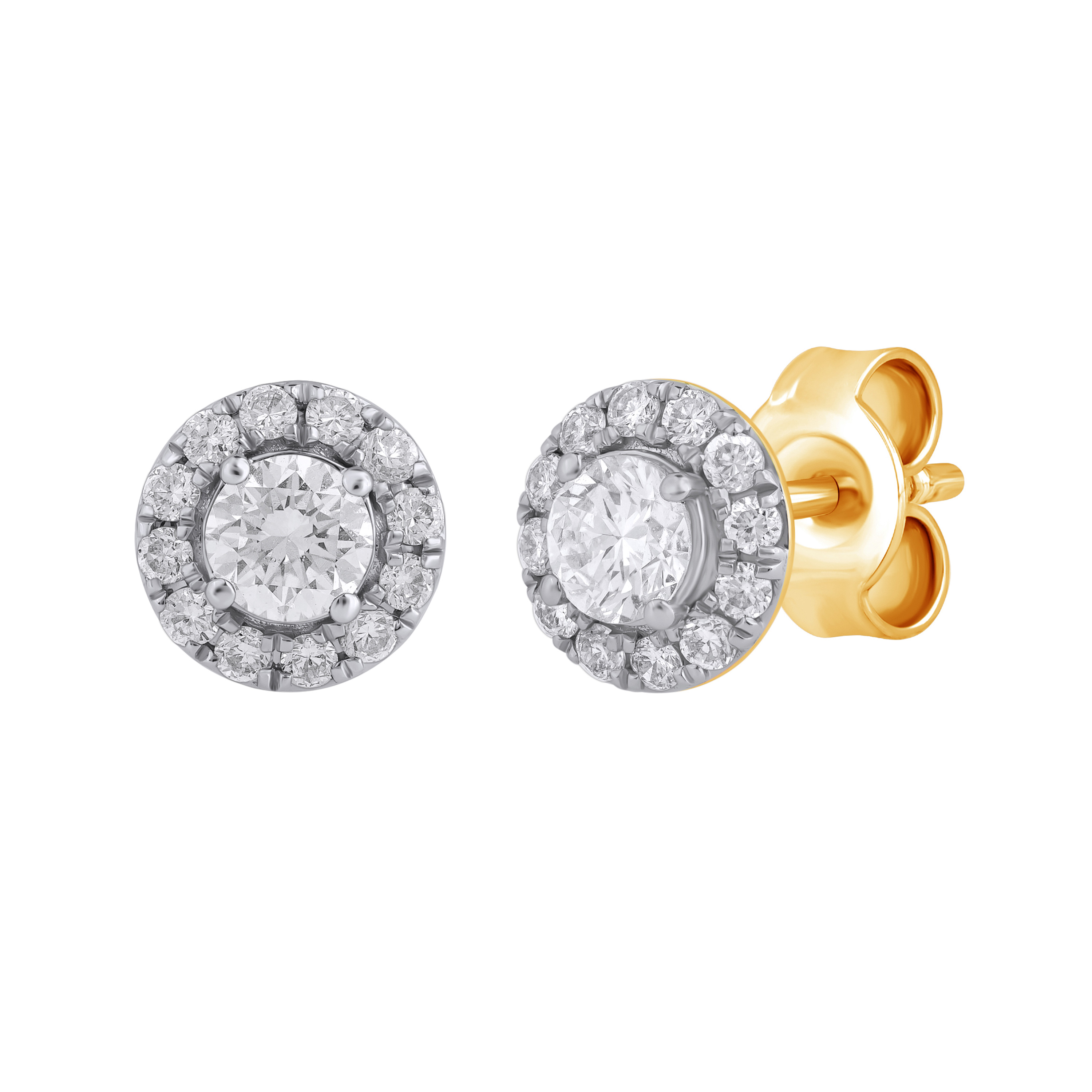 Paveikslėlis Geltono aukso auskarai su LAB deimantais