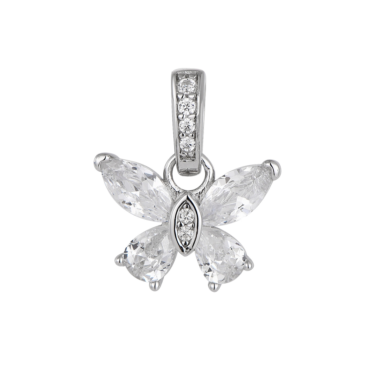 Изображение Серебряная подвеска с цирконами