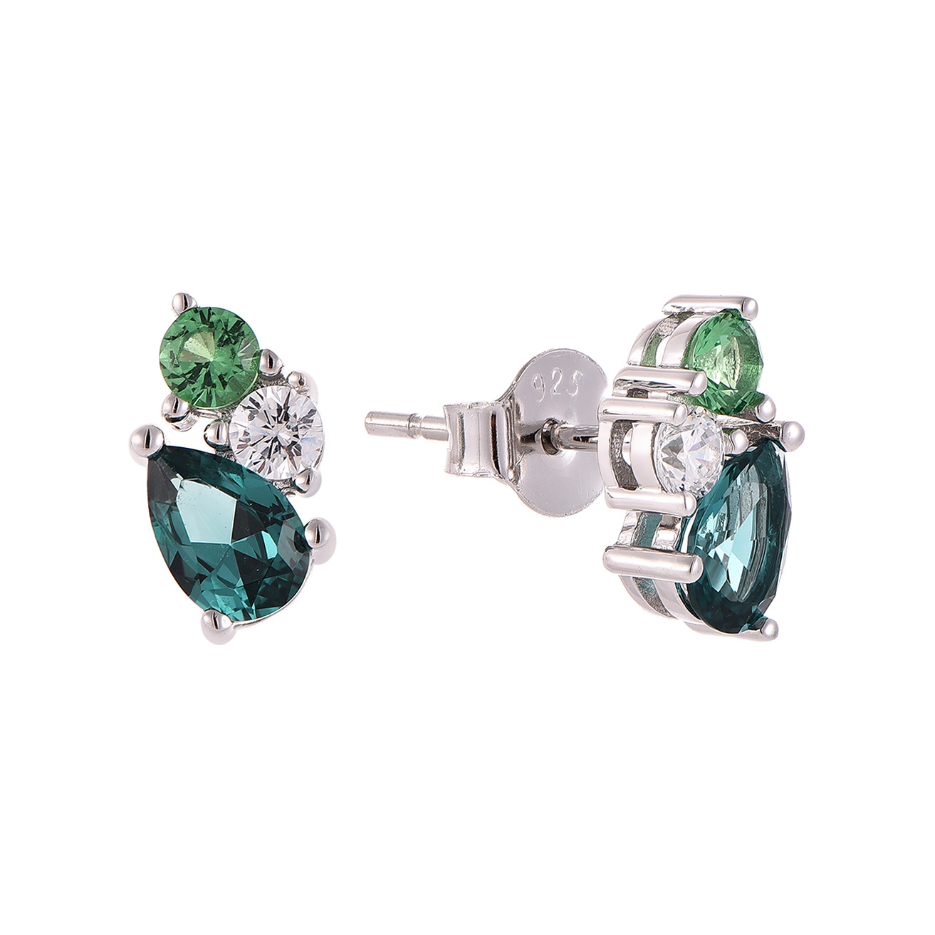 Изображение Серебряные серьги с цирконами