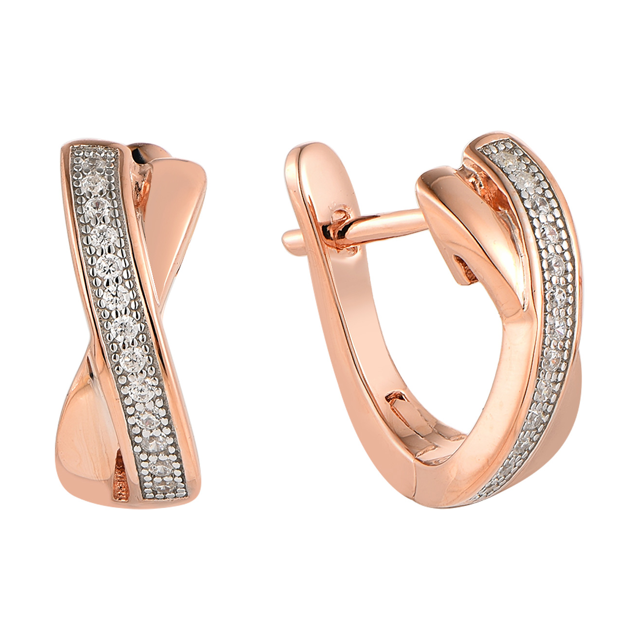 Изображение Серебряные серьги с цирконами