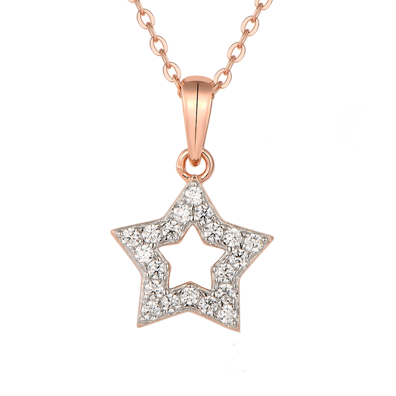 Изображение Цепочка из позолоченного серебра с цирконами