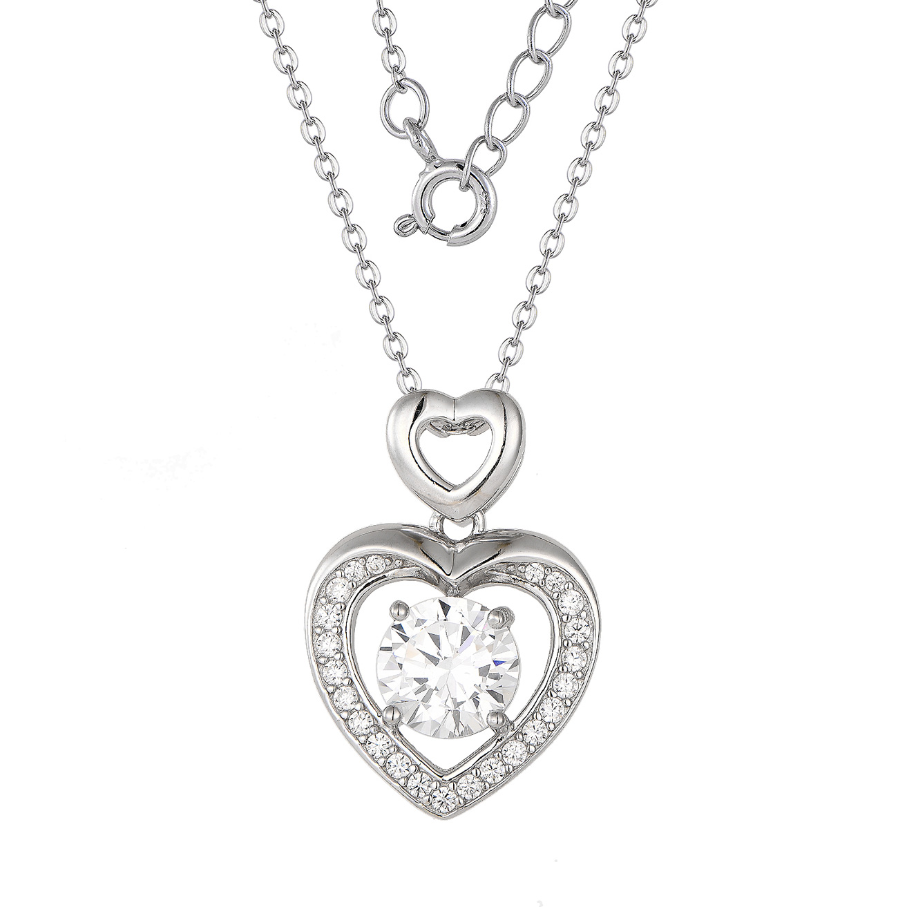 Изображение Серебряная цепочка с цирконами