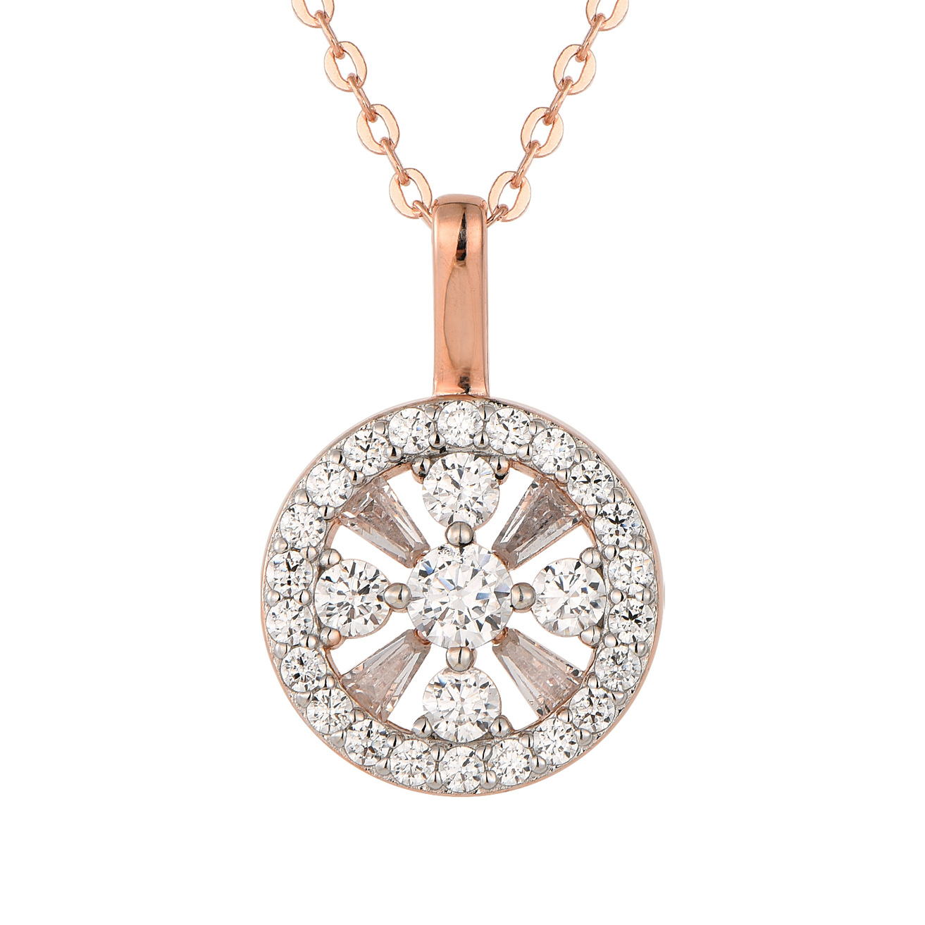 Изображение Цепочка из позолоченного серебра с цирконами