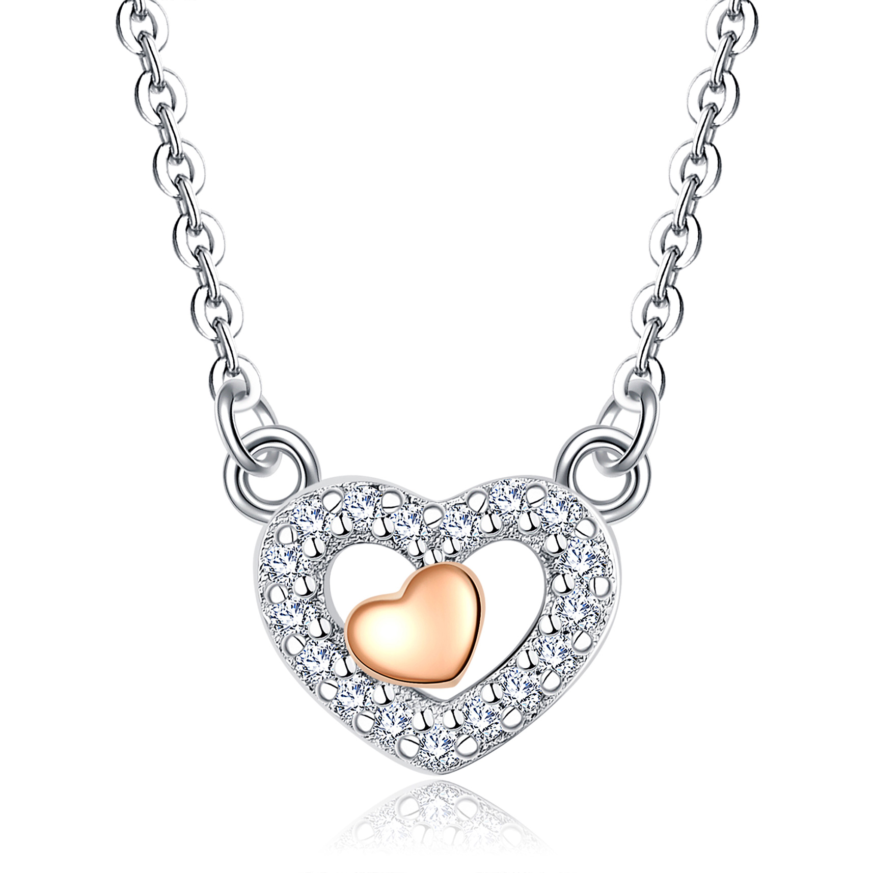 Изображение Серебряная цепочка с цирконами