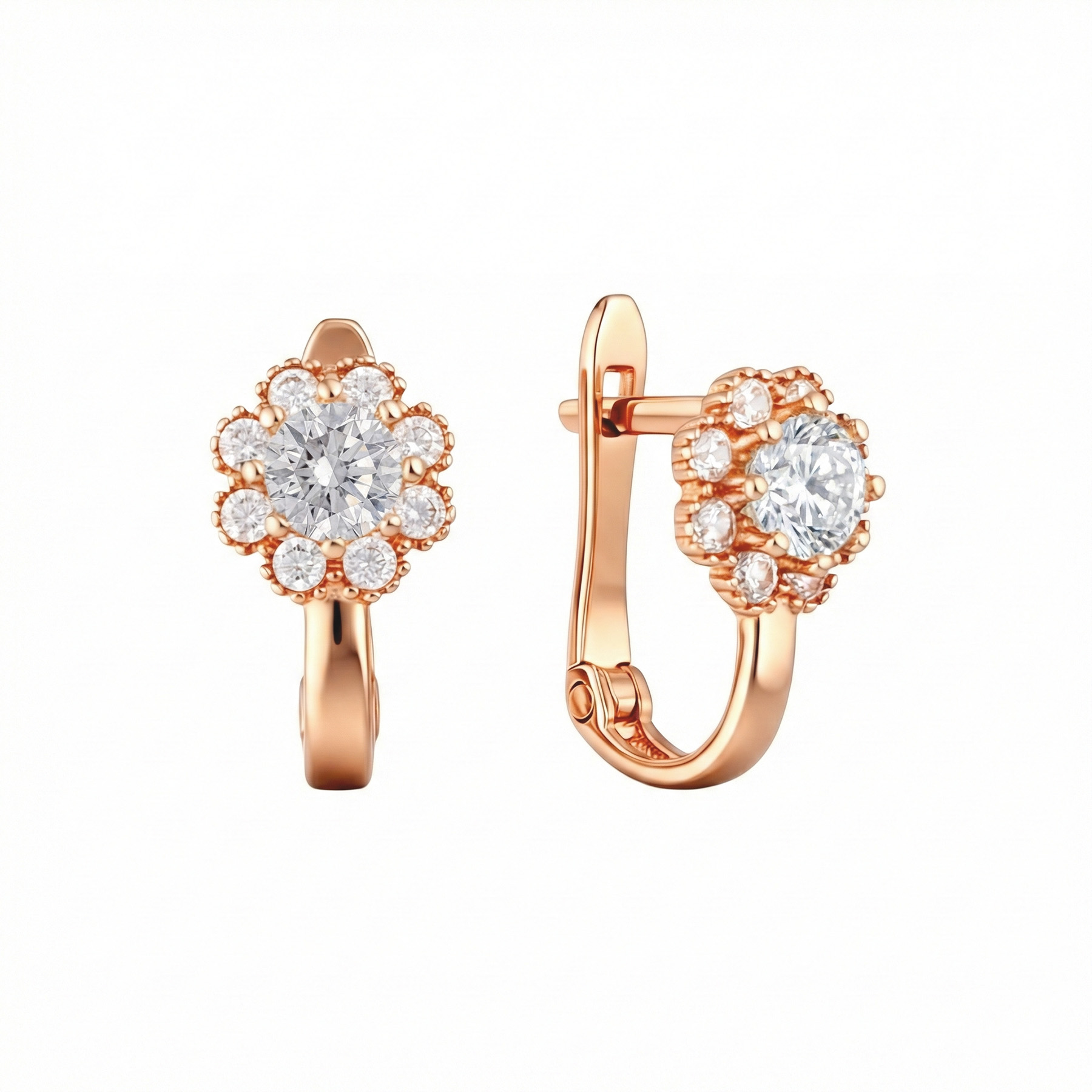 Paveikslėlis Auksiniai auskarai su cirkoniais