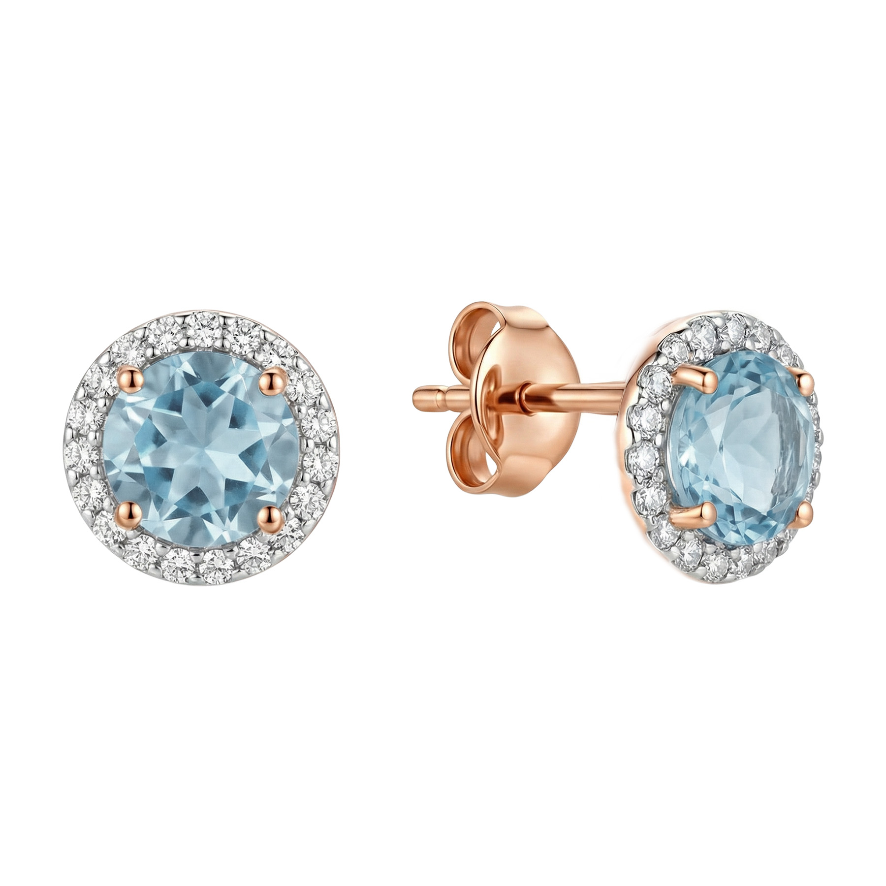 Paveikslėlis Auksiniai auskarai su topazais ir cirkoniais