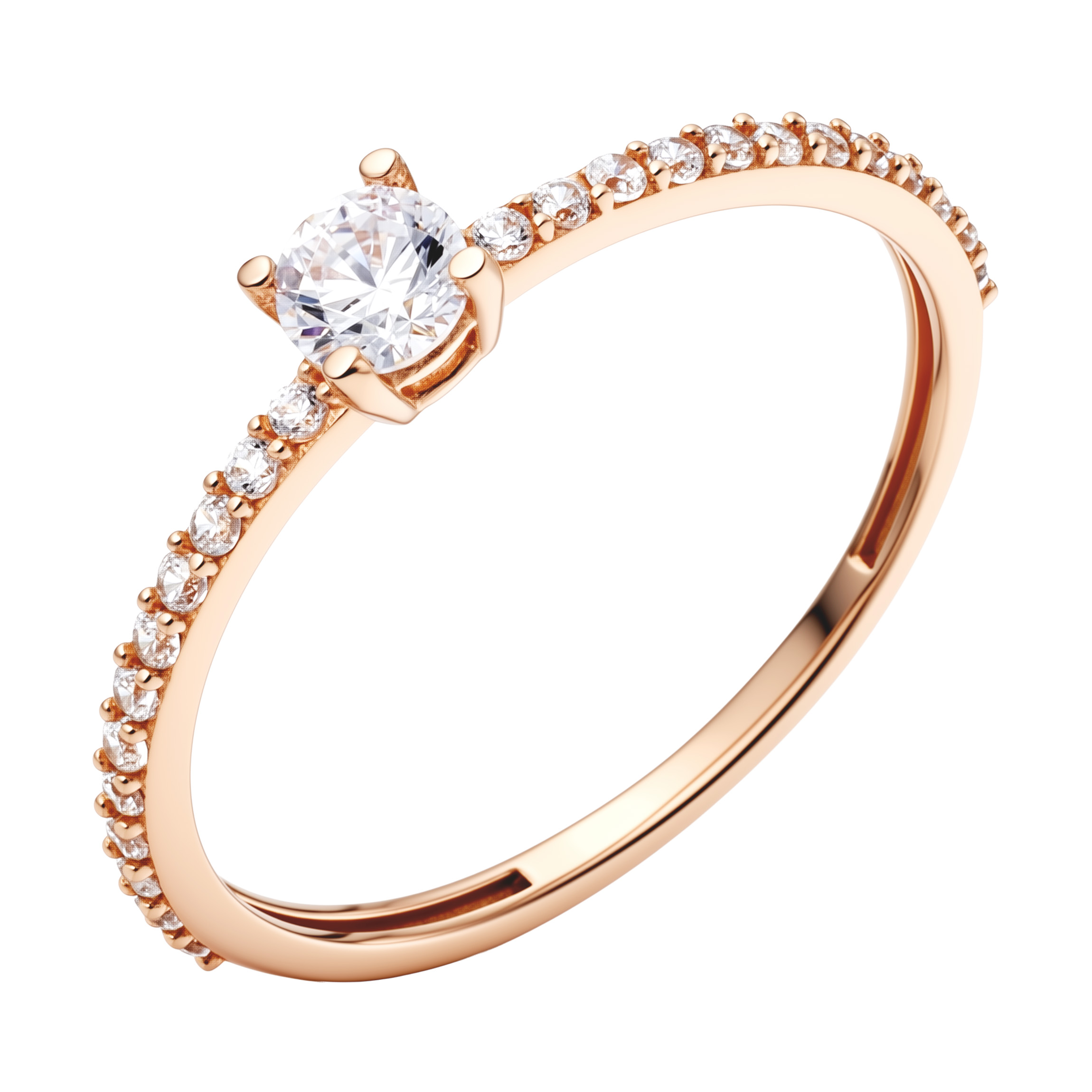 Paveikslėlis Auksinis žiedas su cirkoniais