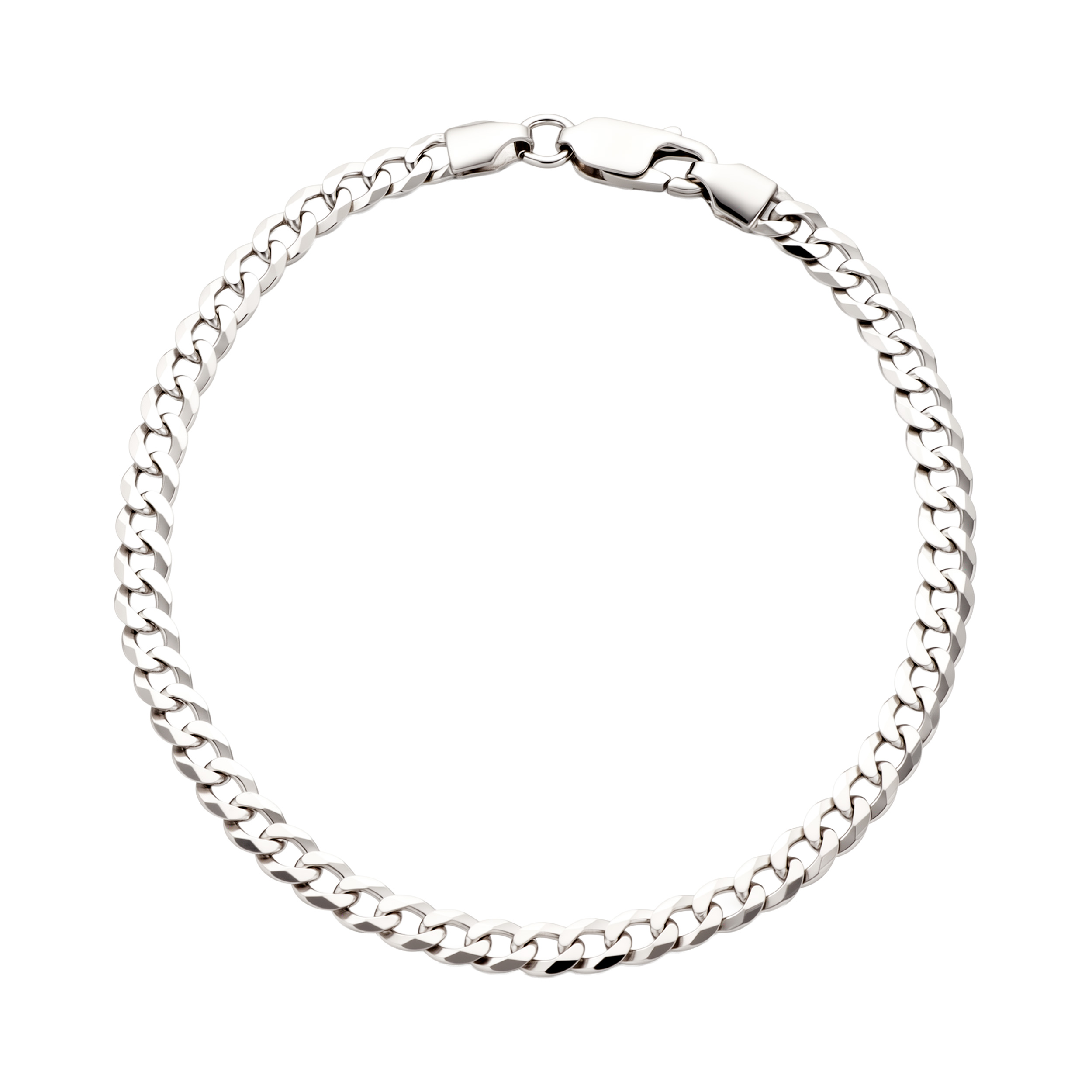 Paveikslėlis Sidabrinė apyrankė "Curb"