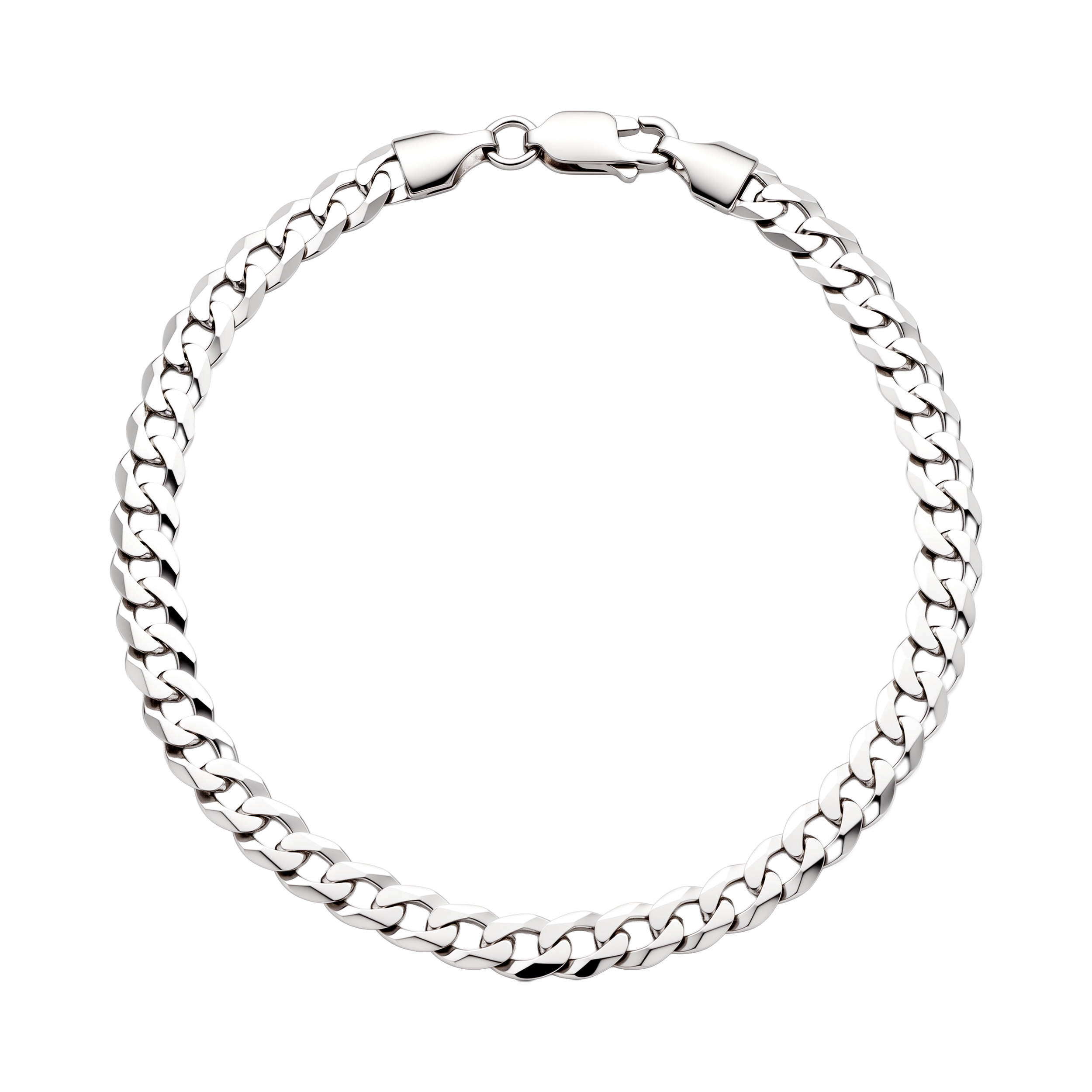 Paveikslėlis Sidabrinė apyrankė "Curb"