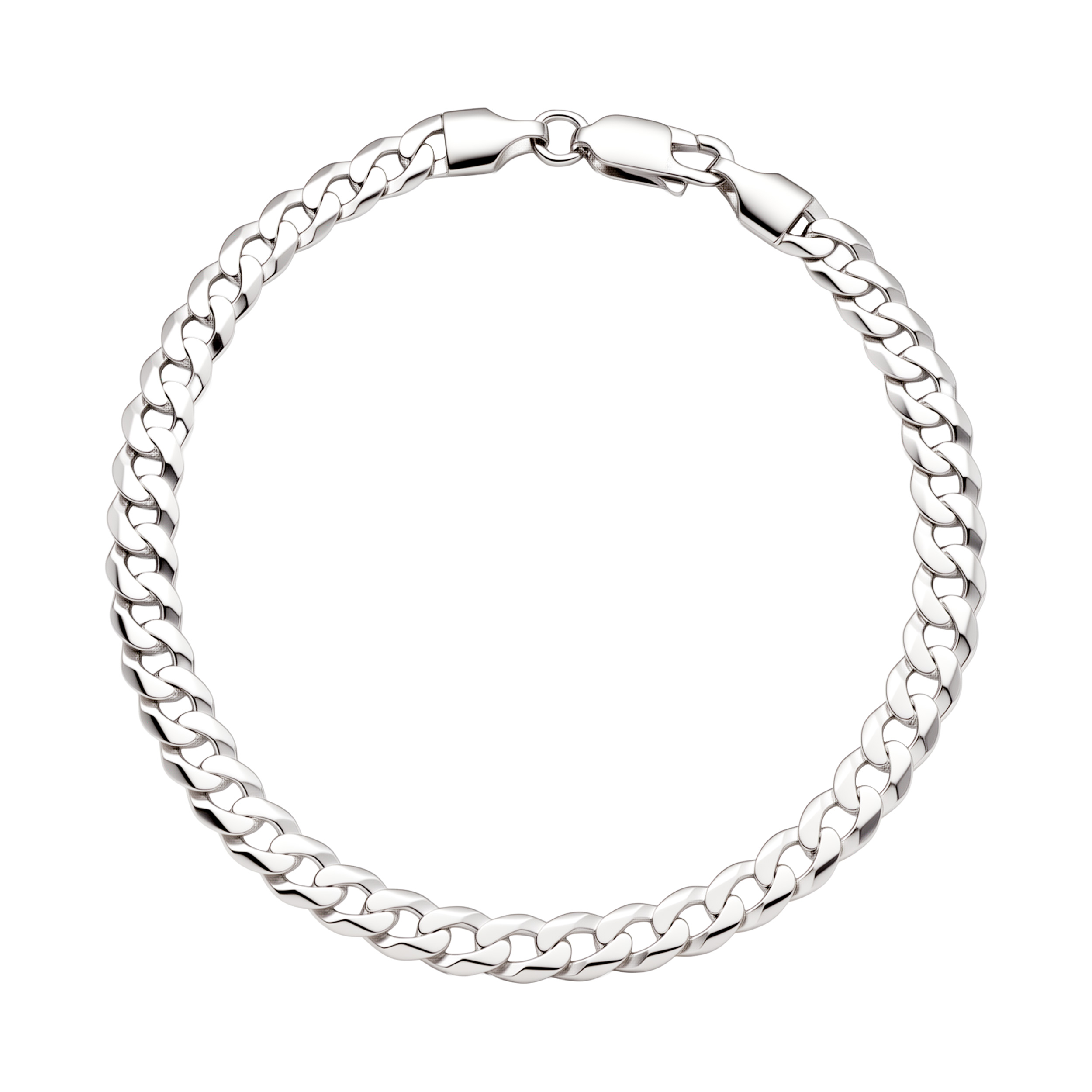 Paveikslėlis Sidabrinė apyrankė "Curb"