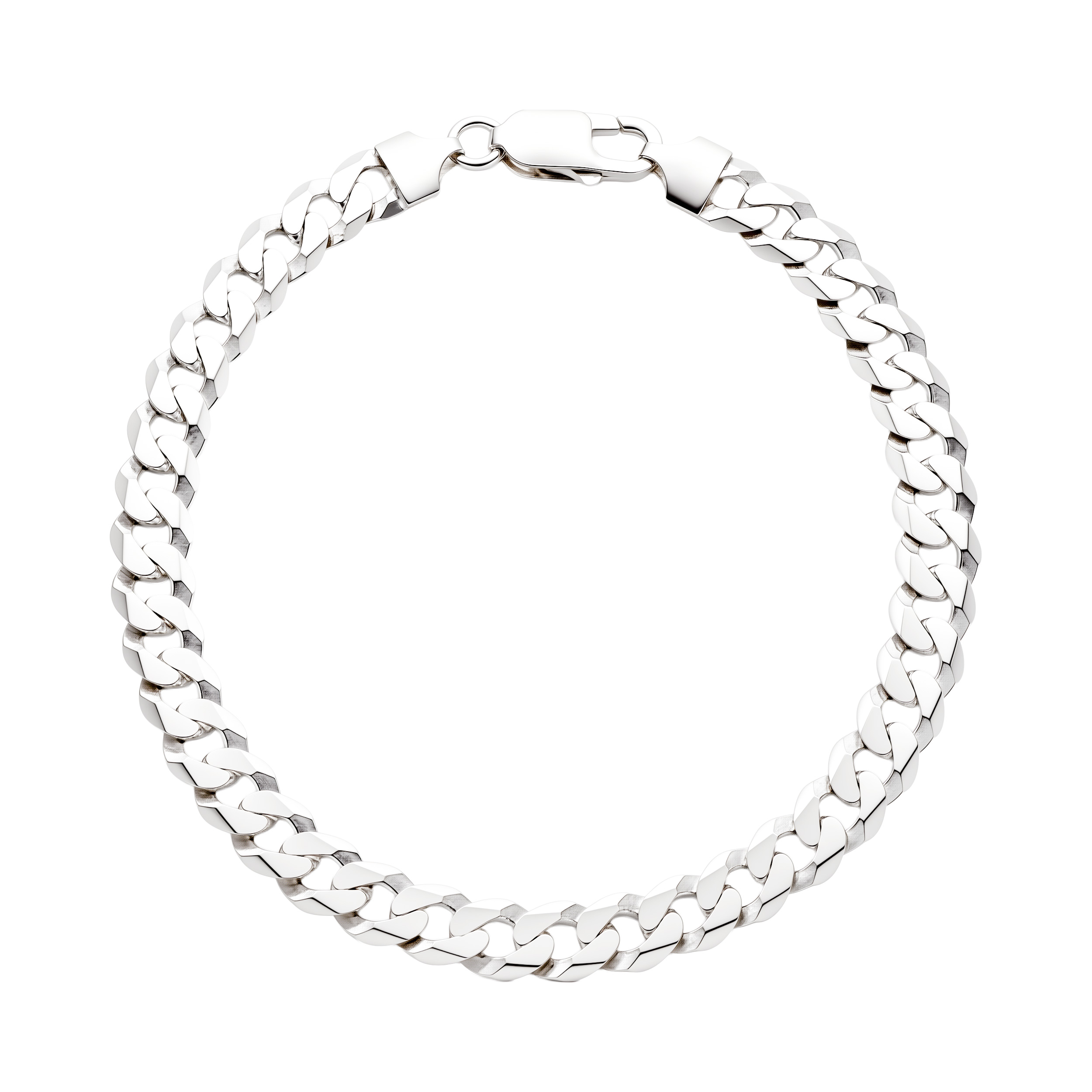 Paveikslėlis Sidabrinė apyrankė "Curb"