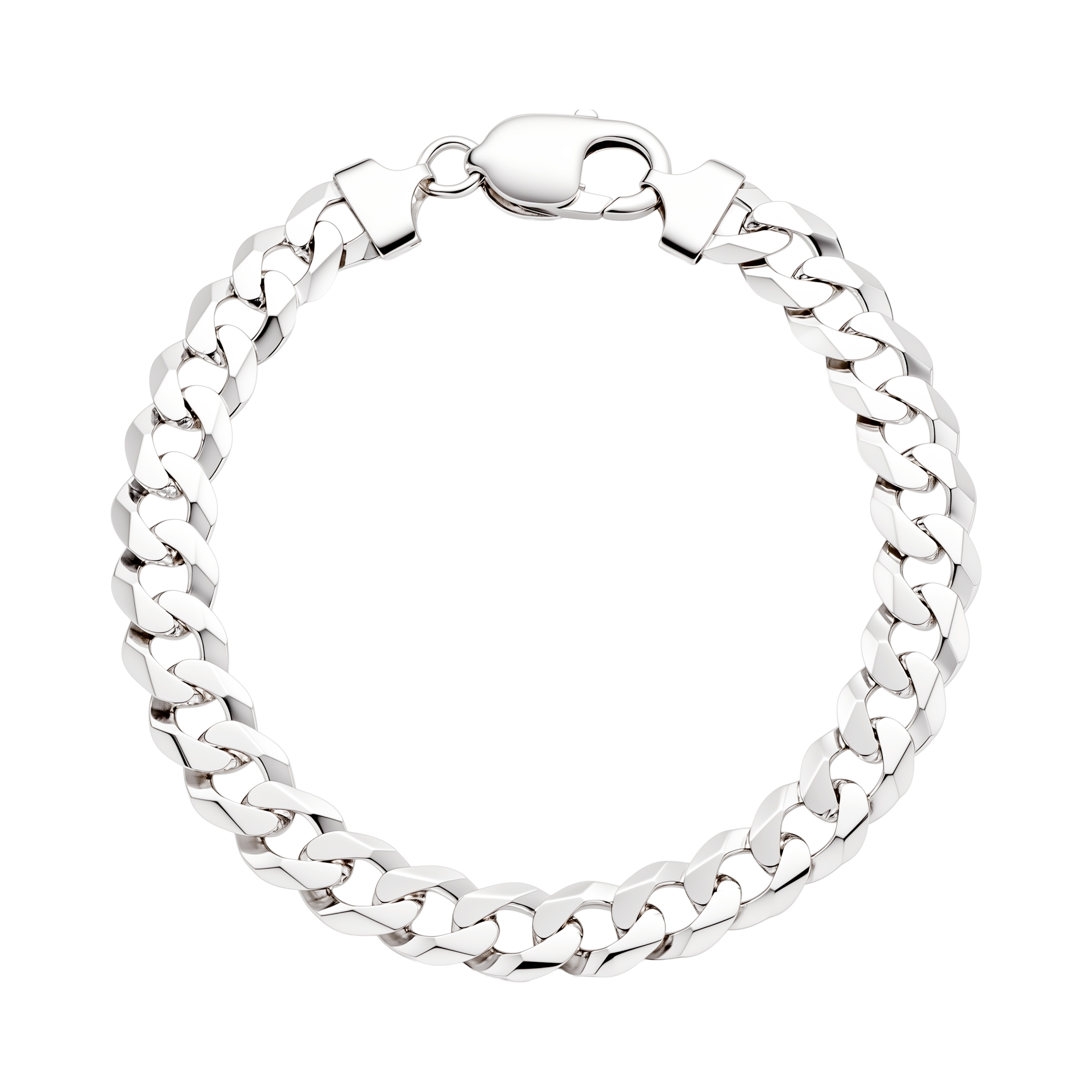 Paveikslėlis Sidabrinė apyrankė "Curb"