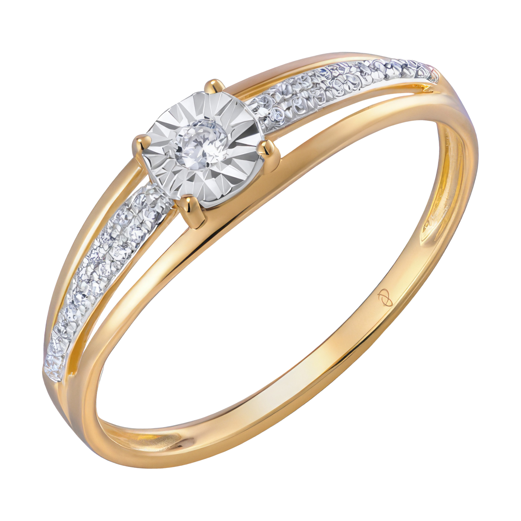 Paveikslėlis Auksinis žiedas su briliantais