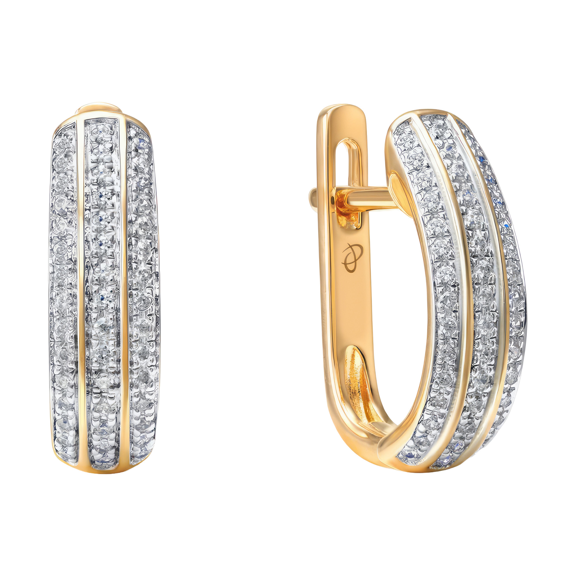 Paveikslėlis Auksiniai auskarai su briliantais