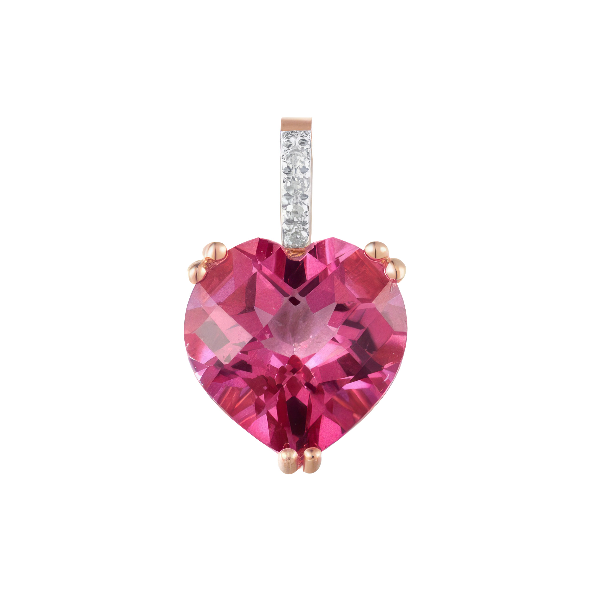 Изображение Золотая подвеска с бриллиантами и топазом