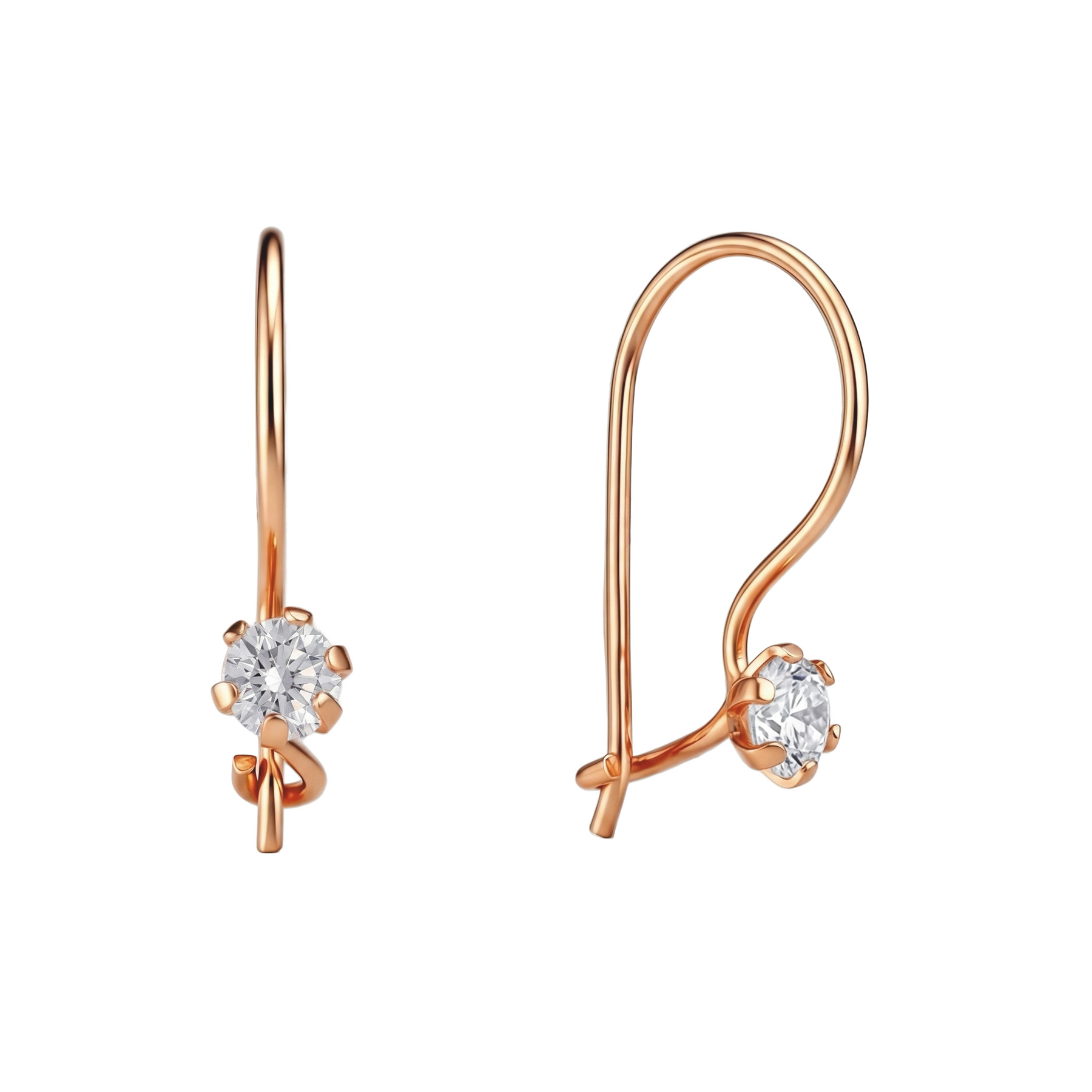 Paveikslėlis Auksiniai auskarai su cirkoniais