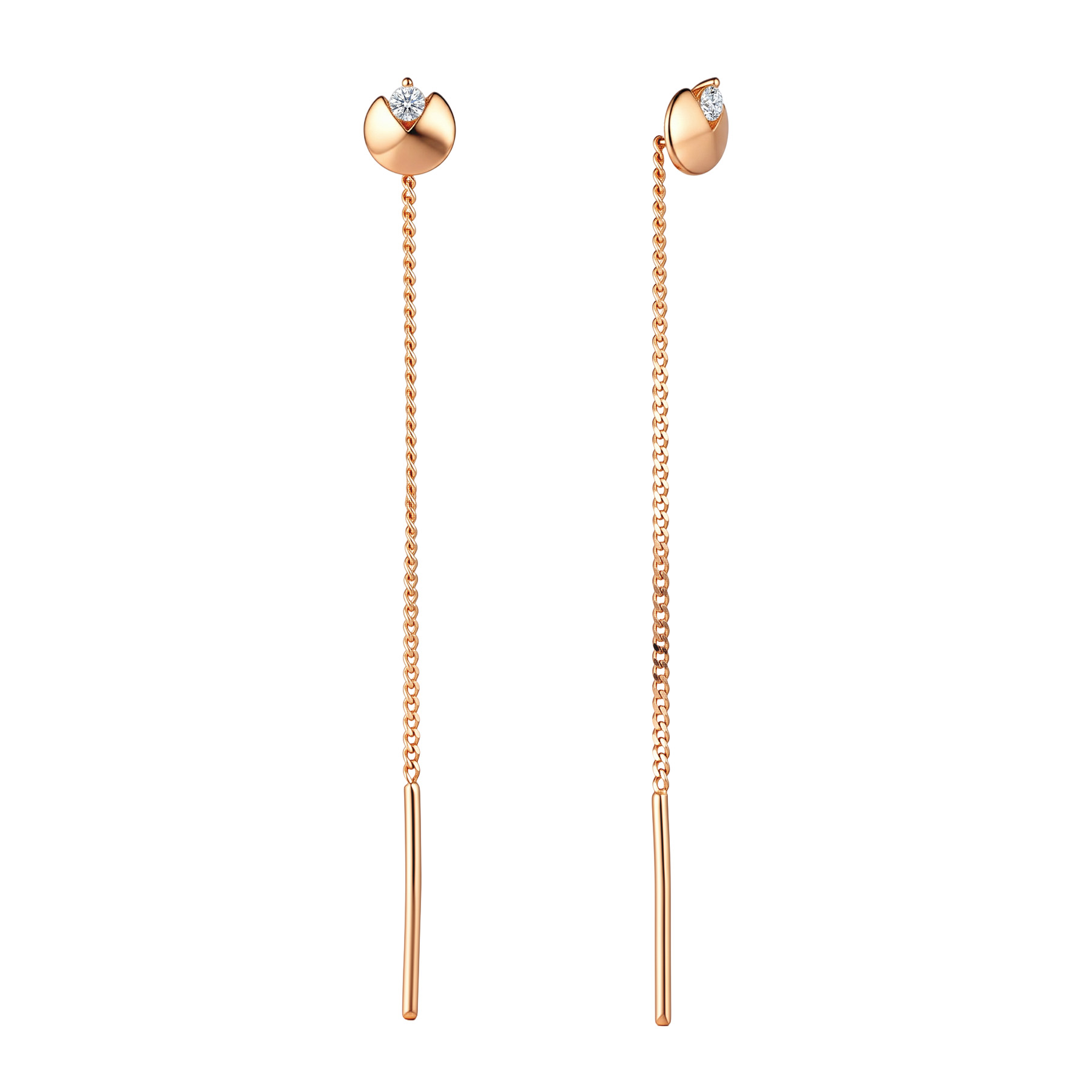 Paveikslėlis Auksiniai auskarai su cirkoniais