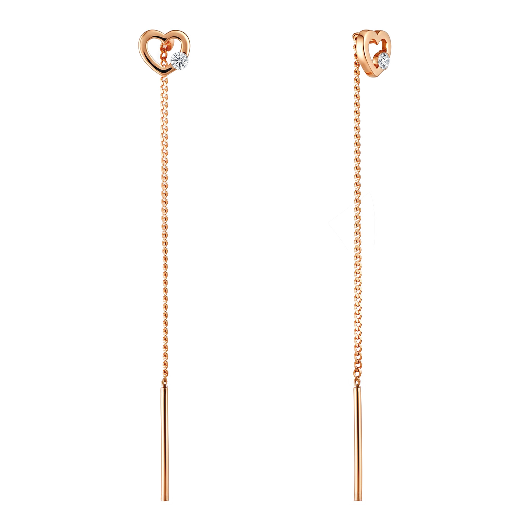 Paveikslėlis Auksiniai auskarai su cirkoniais