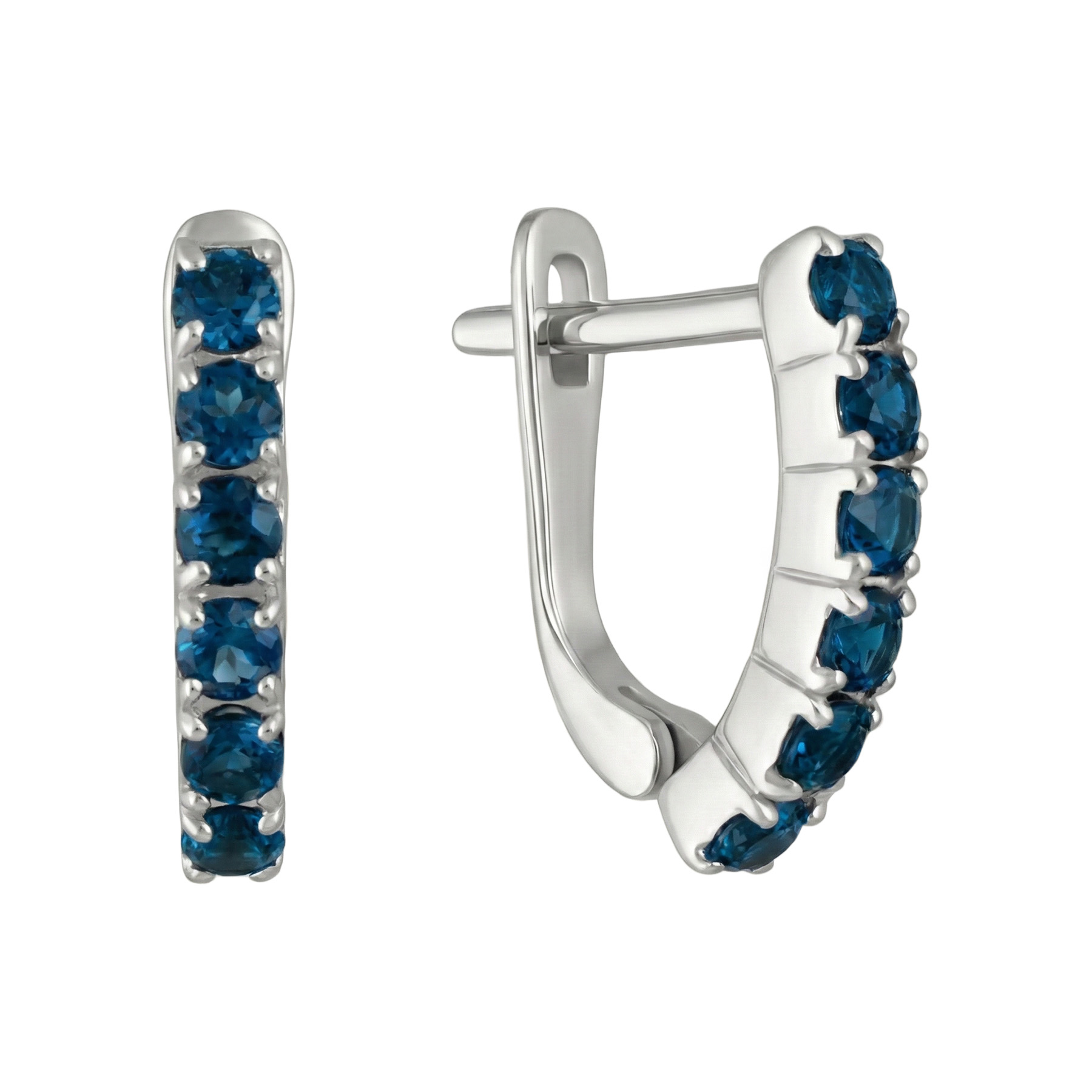 Изображение Серебряные серьги с топазами London