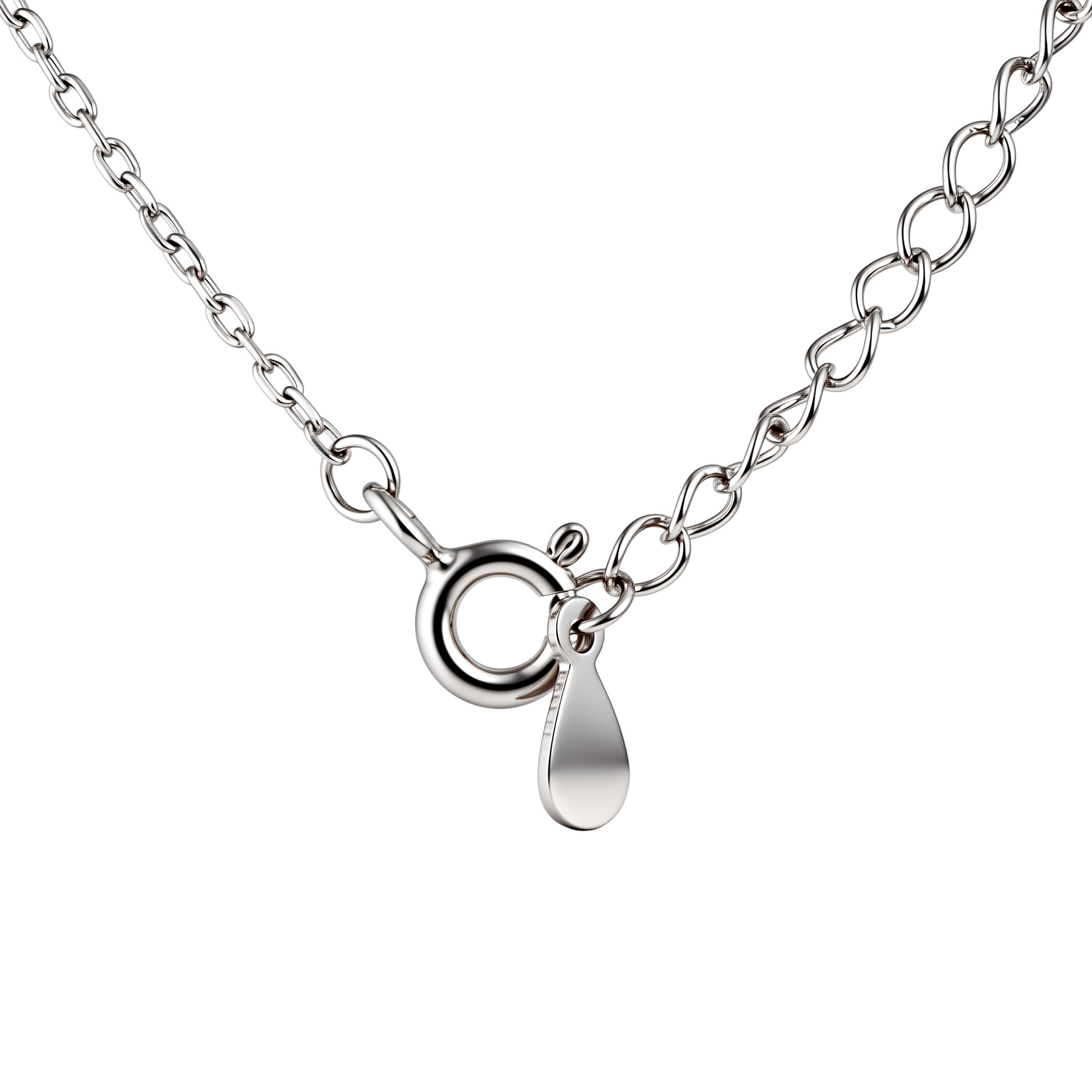 Изображение Серебряная цепочка с топазом London и цирконами