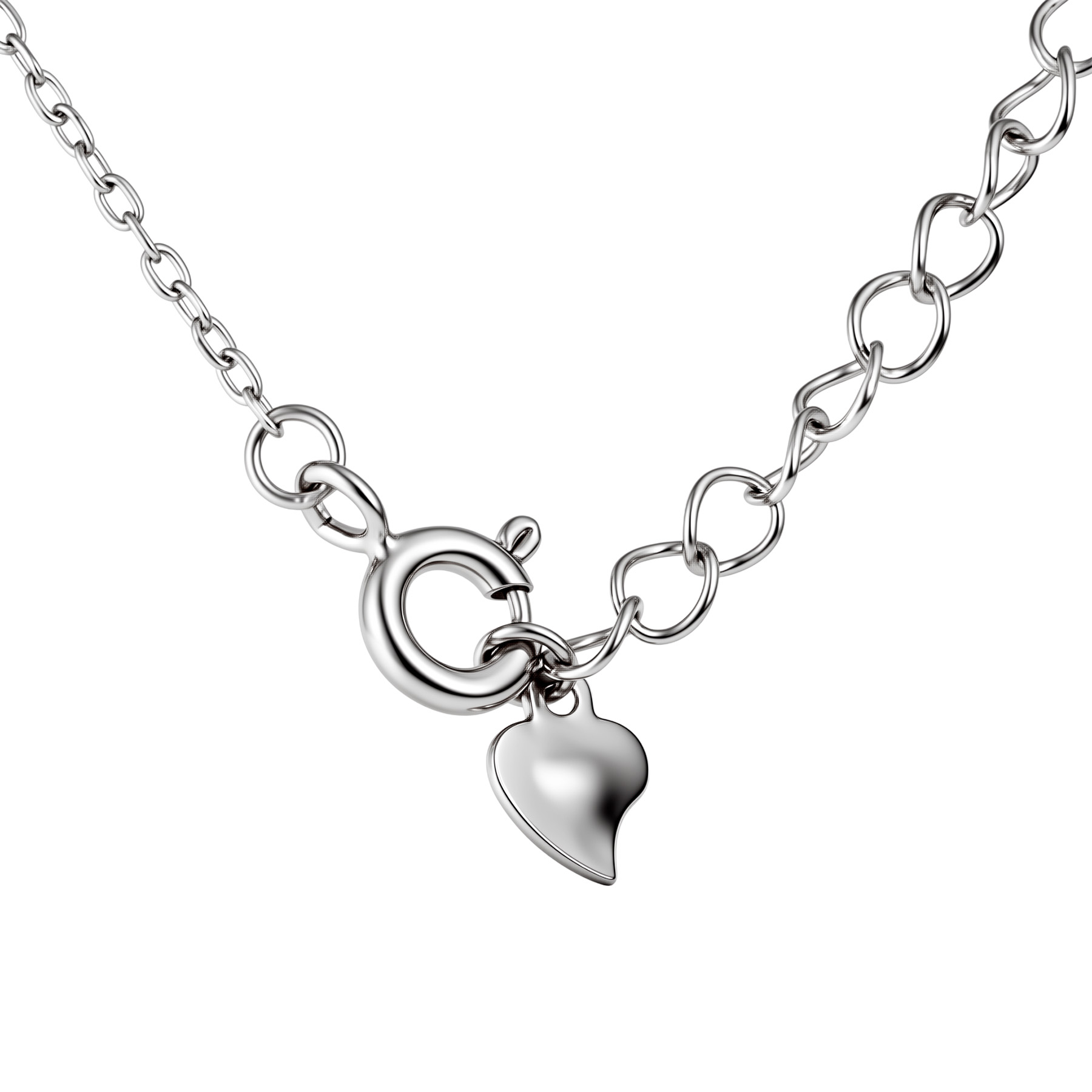 Изображение Серебряная цепочка с аметистом и цирконами