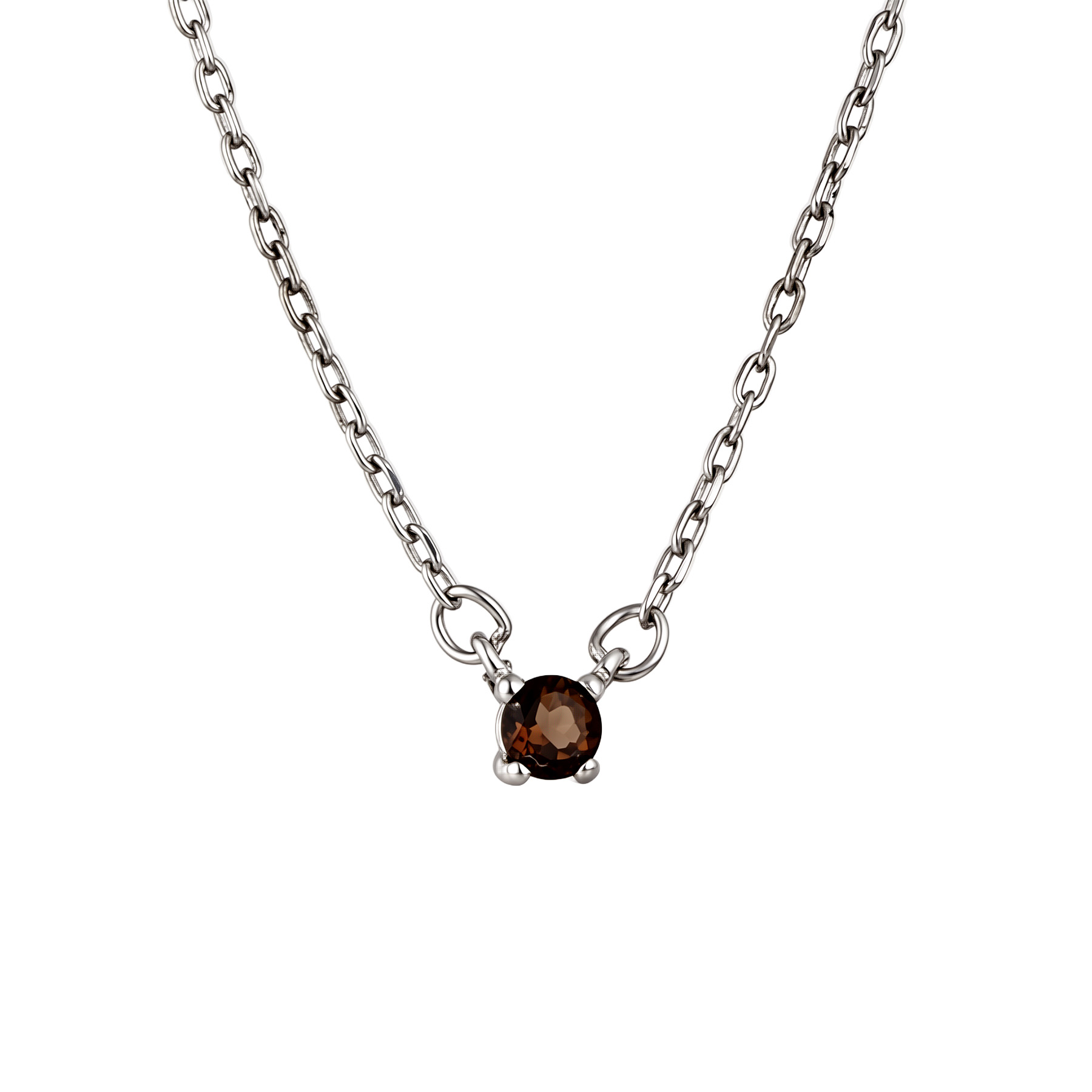 Изображение Серебряная цепочка с раухтопазом