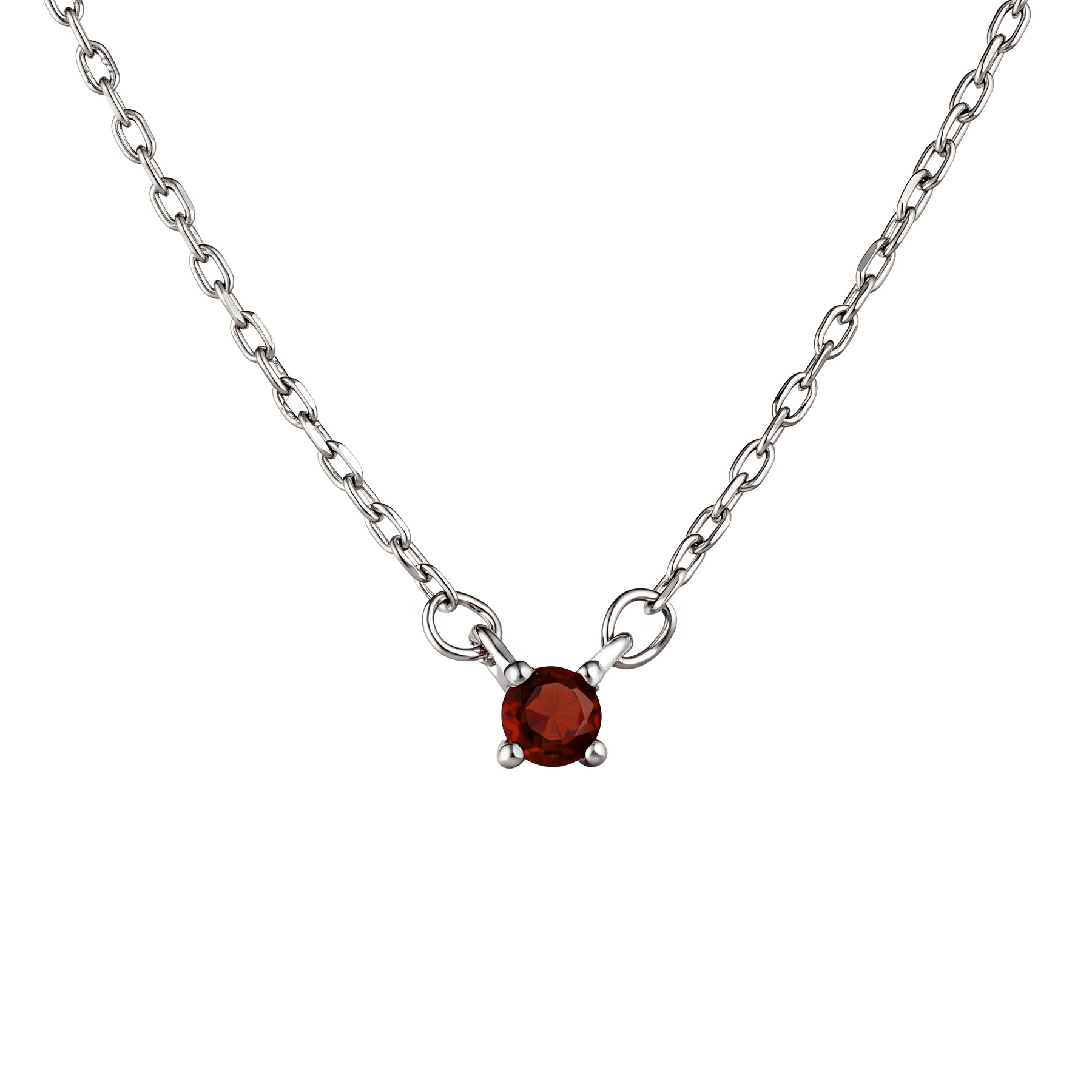 Изображение Серебряная цепочка с гранатом