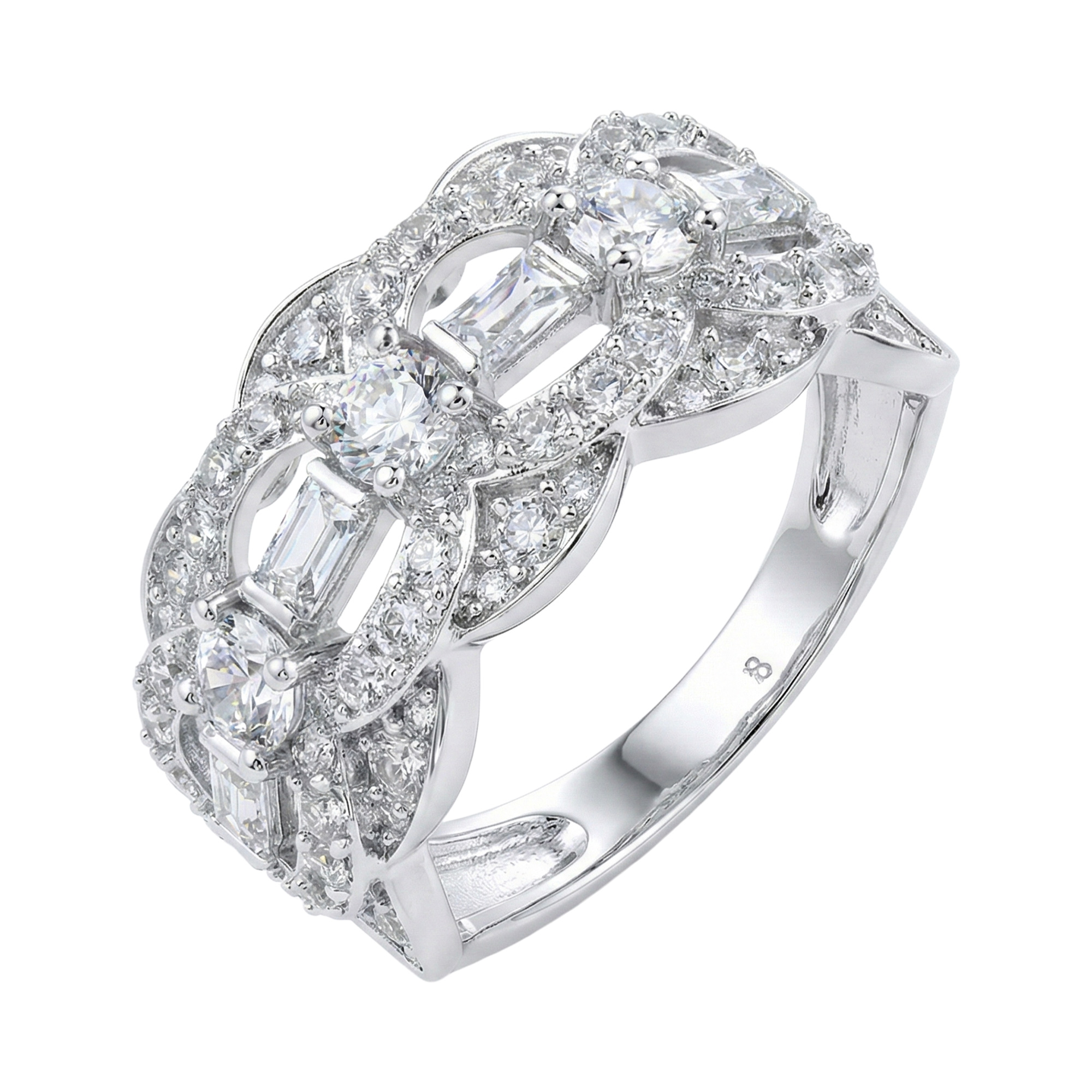 Paveikslėlis Sidabrinis žiedas su cirkoniais