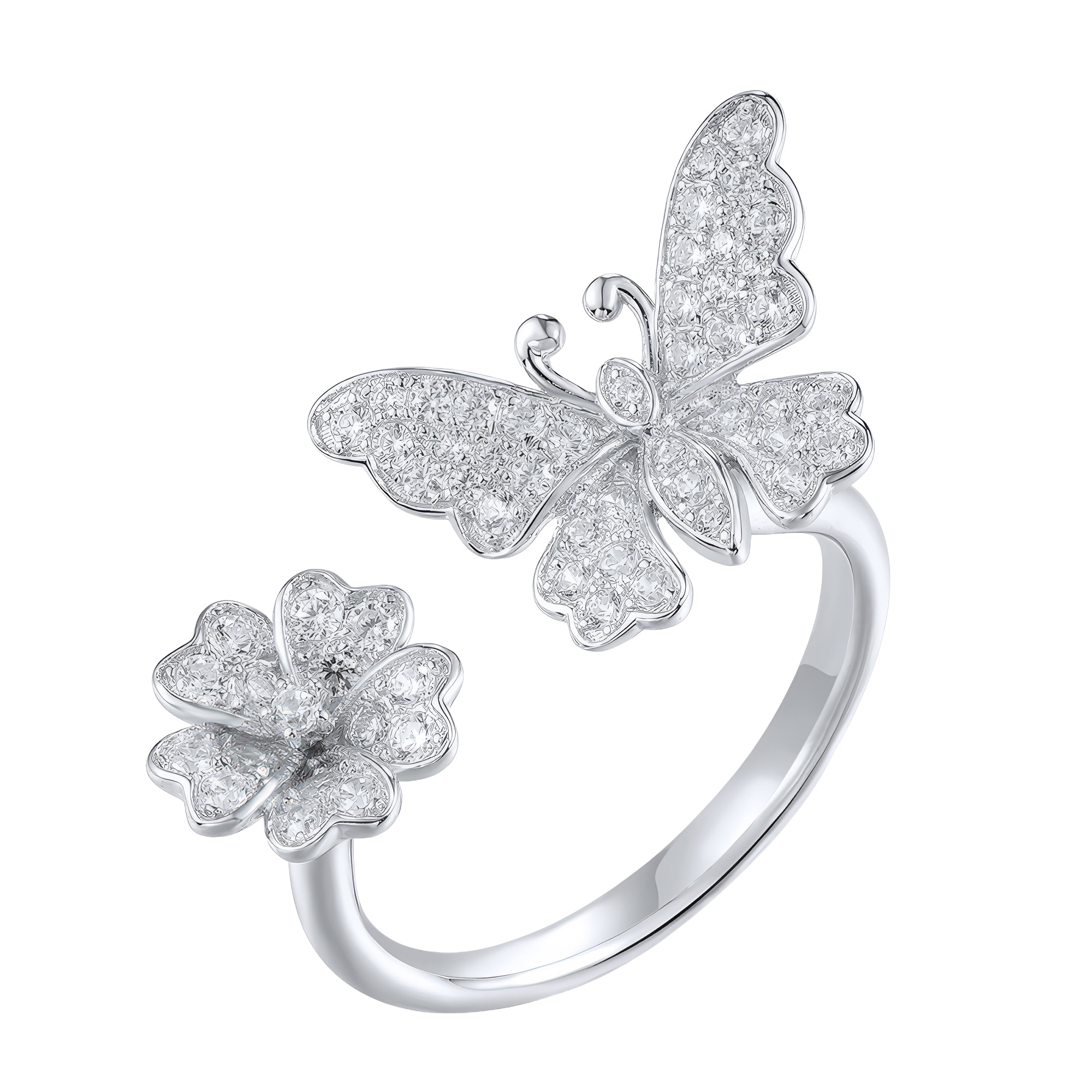 Paveikslėlis Sidabrinis žiedas su cirkoniais