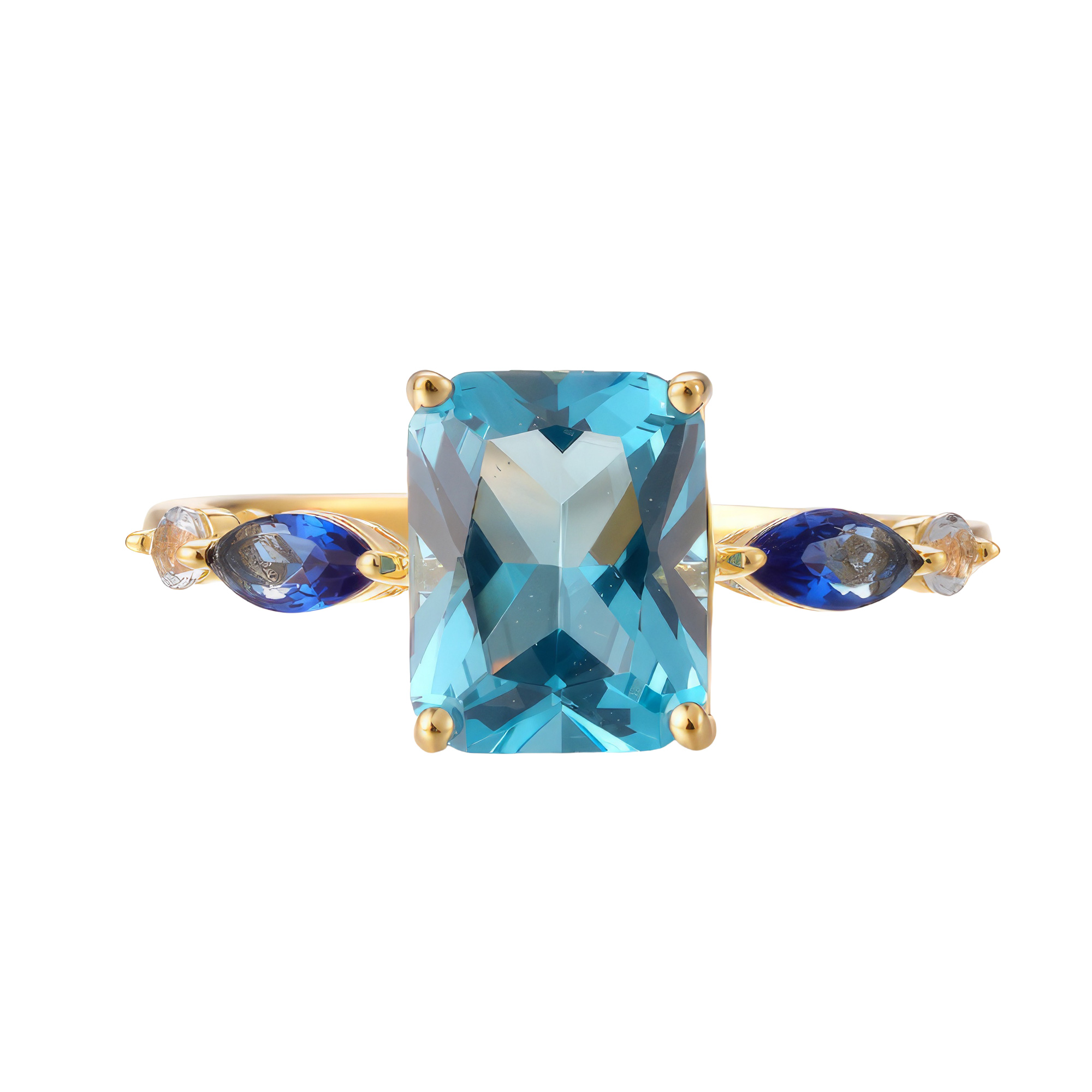 Paveikslėlis Paauksuotas sidabrinis žiedas su cirkoniais