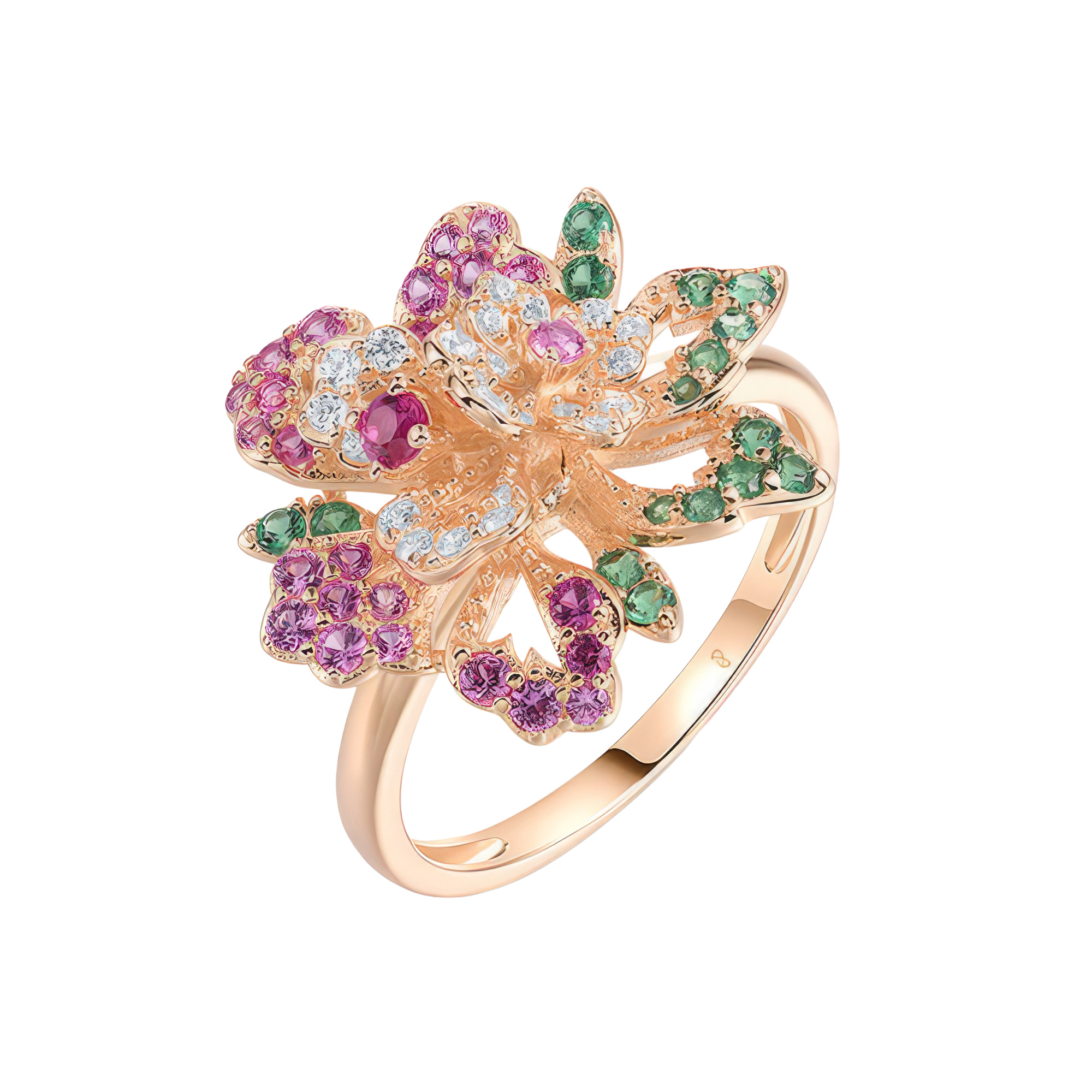 Paveikslėlis Paauksuotas sidabrinis žiedas su cirkoniais