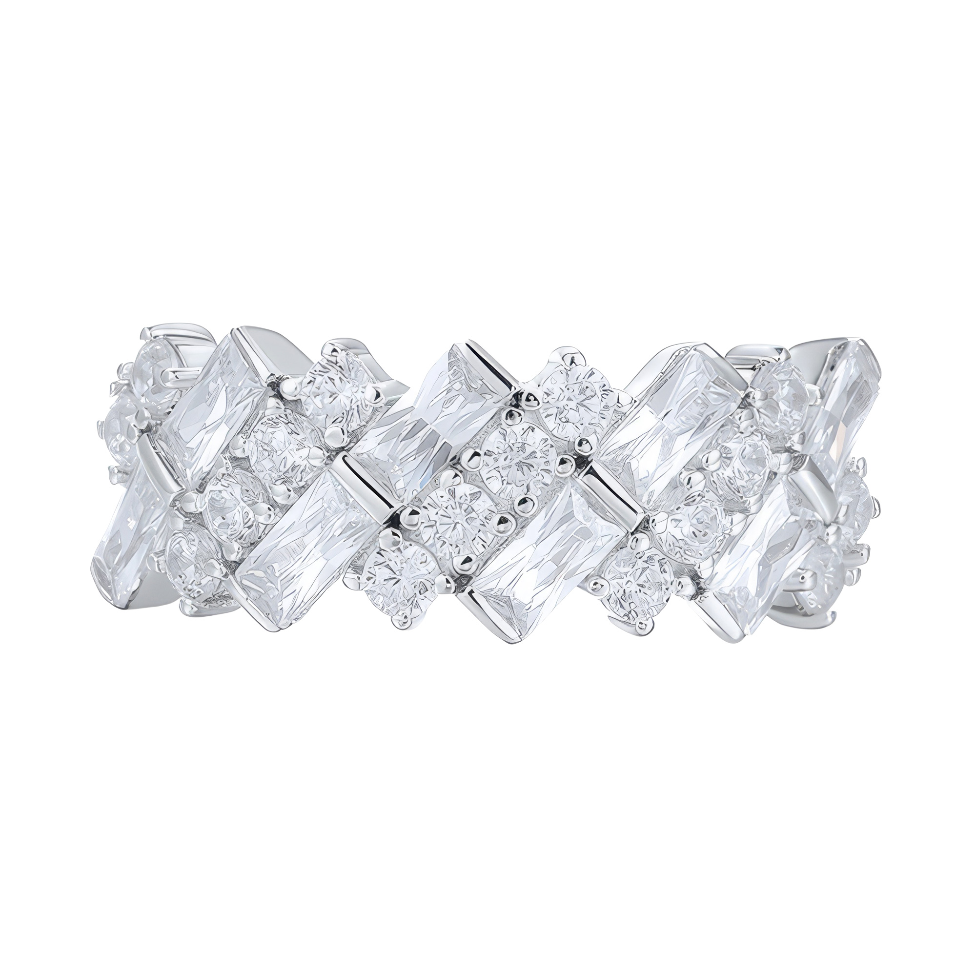 Paveikslėlis Sidabrinis žiedas su cirkoniais