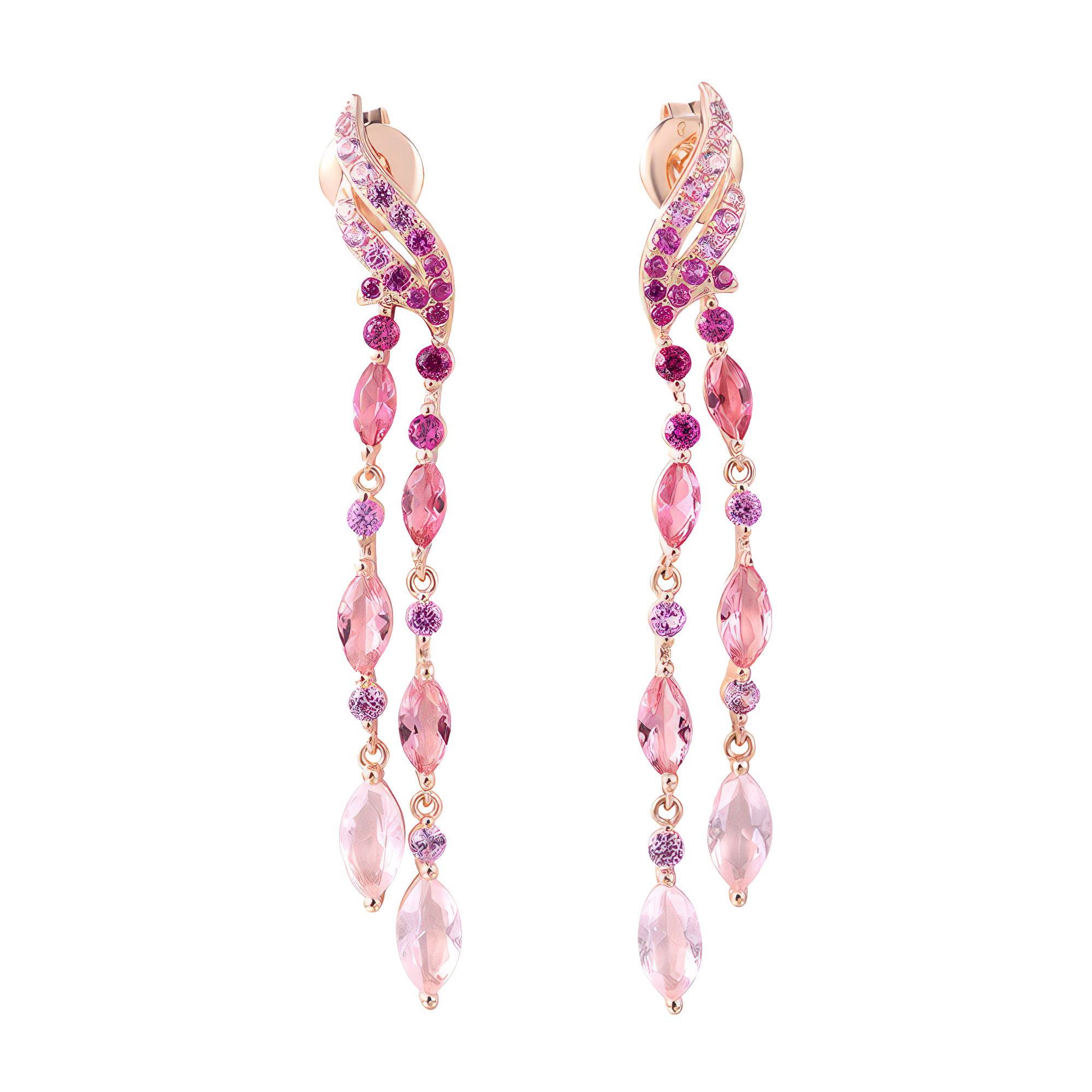 Изображение Серьги из позолоченного серебра с цирконами