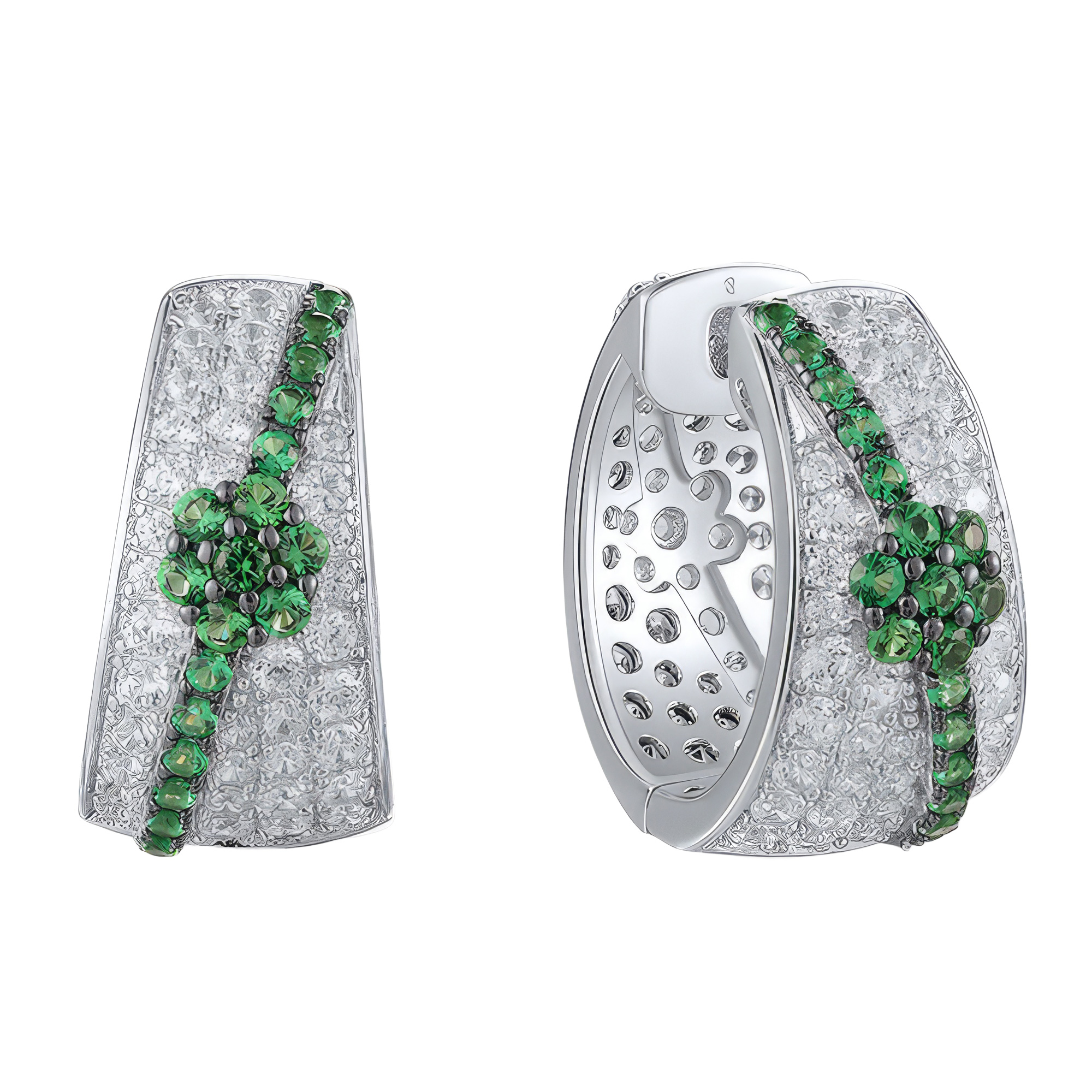 Изображение Серебряные серьги с цирконами