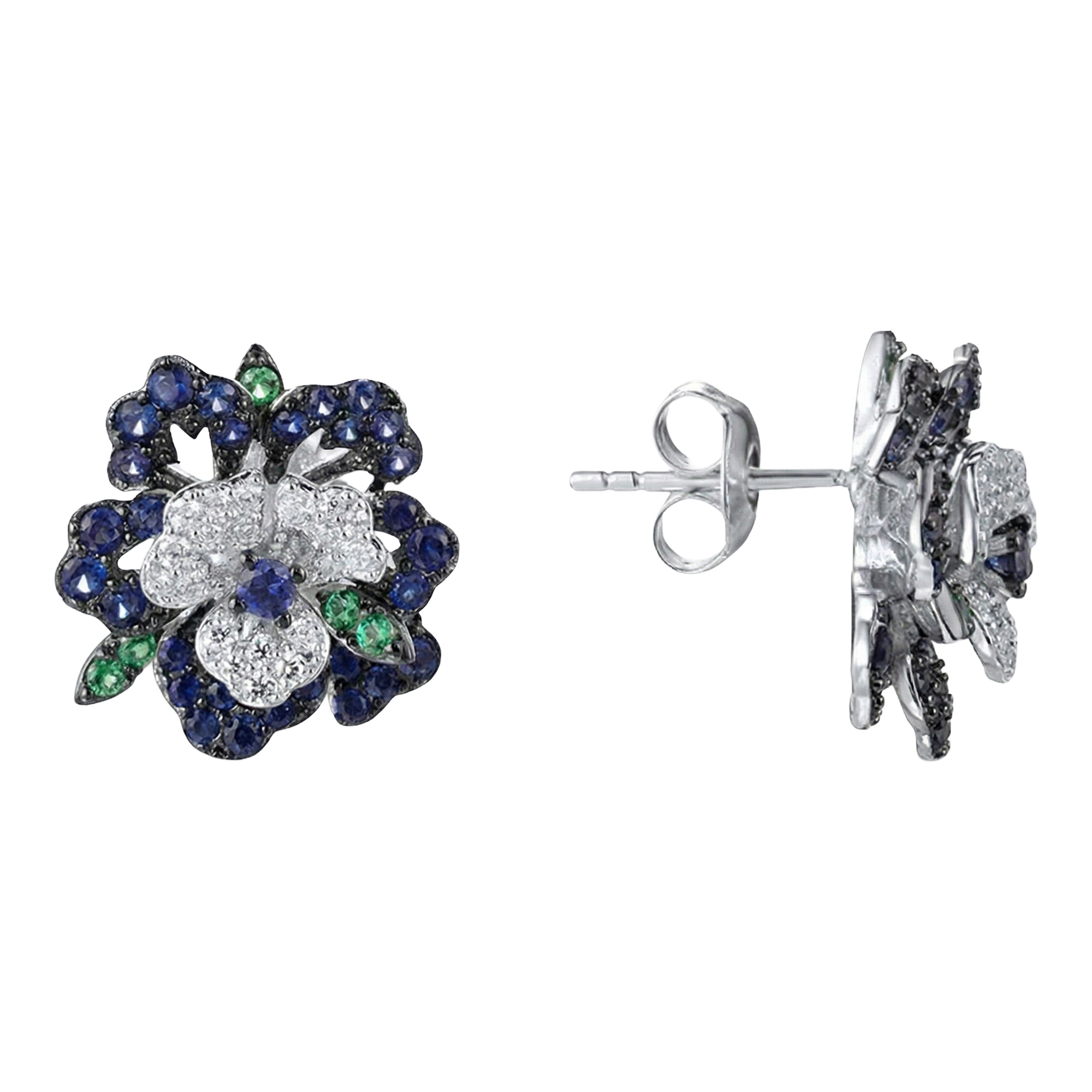 Изображение Серебряные серьги с цирконами