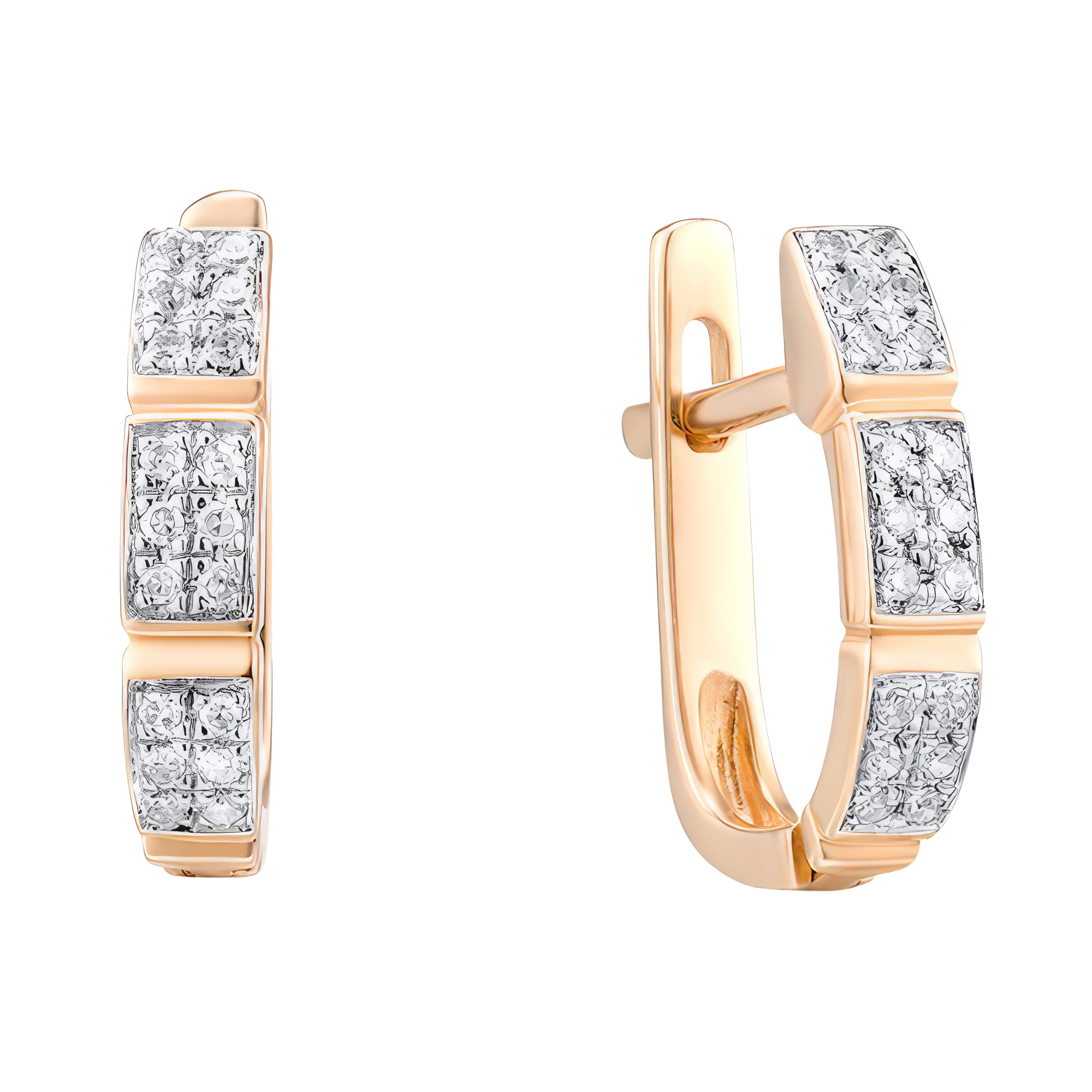 Paveikslėlis Auksiniai auskarai su briliantais