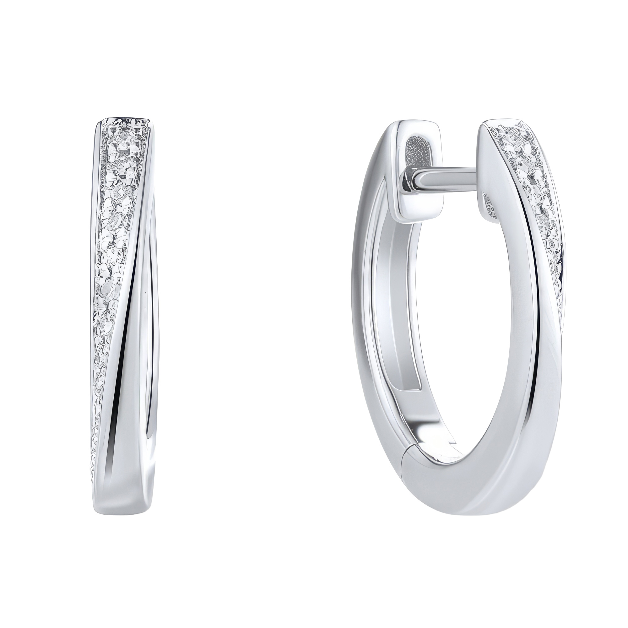 Paveikslėlis Balto aukso auskarai su briliantais