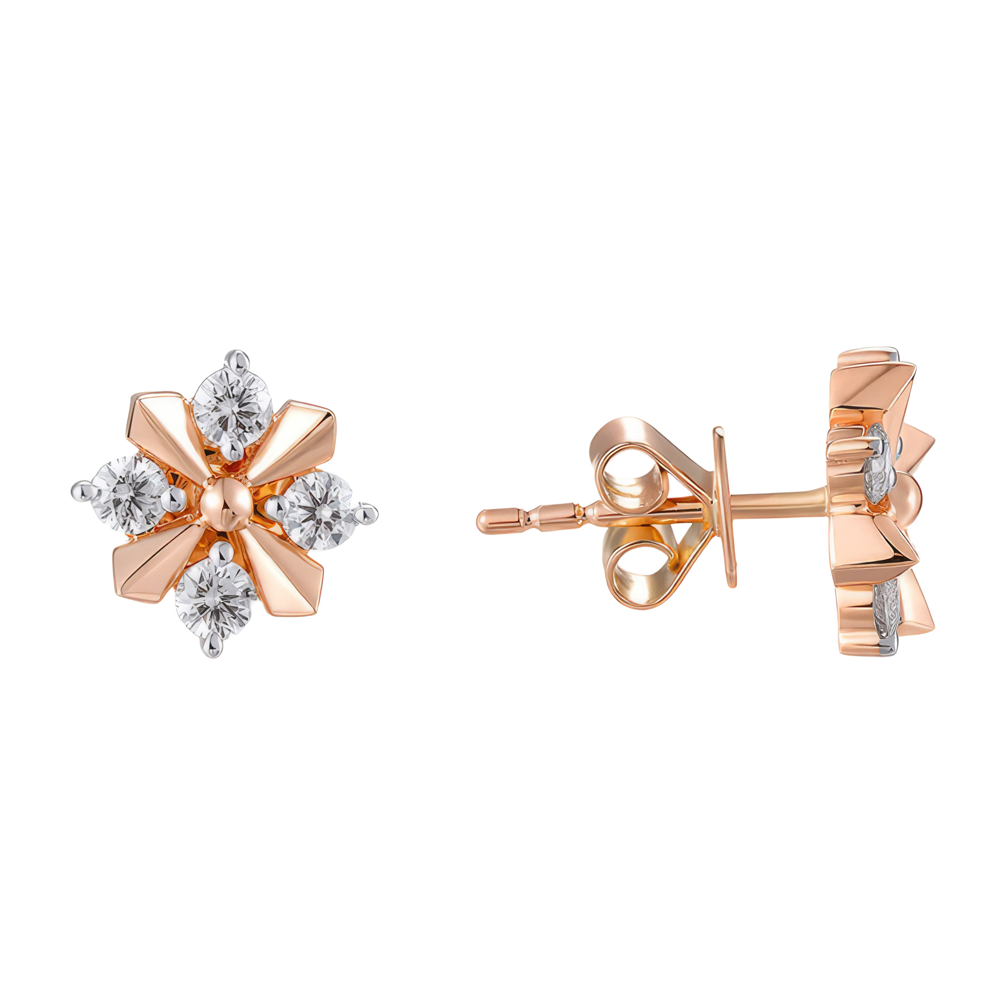 Paveikslėlis Auksiniai auskarai su briliantais