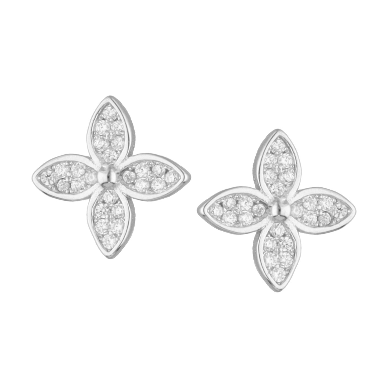 Paveikslėlis Sidabriniai auskarai su cirkoniais