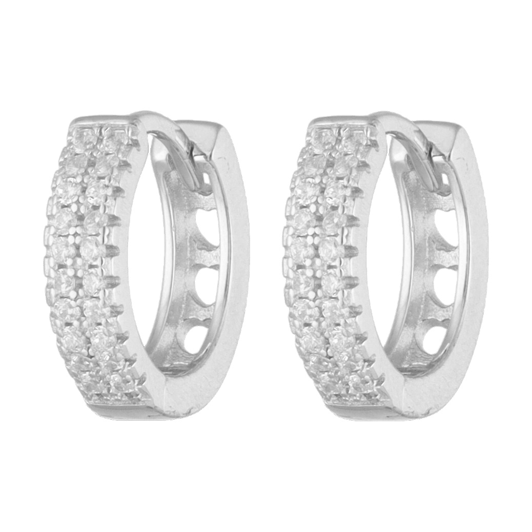 Paveikslėlis Sidabriniai auskarai su cirkoniais