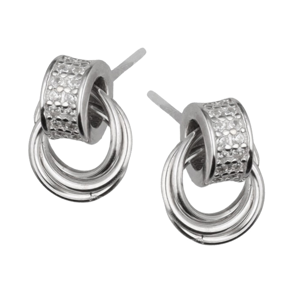 Paveikslėlis Sidabriniai auskarai su cirkoniais