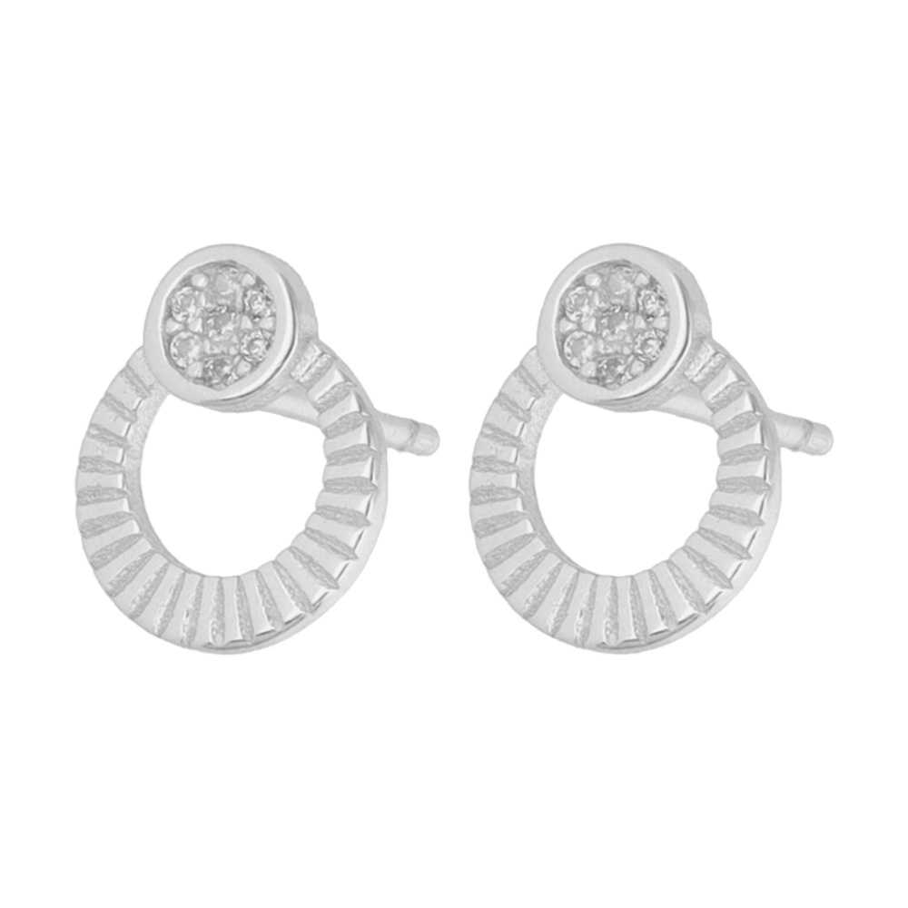 Paveikslėlis Sidabriniai auskarai su cirkoniais