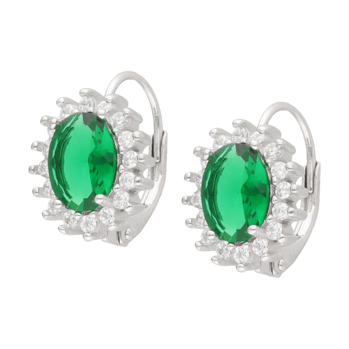 Paveikslėlis Sidabriniai auskarai su cirkoniais