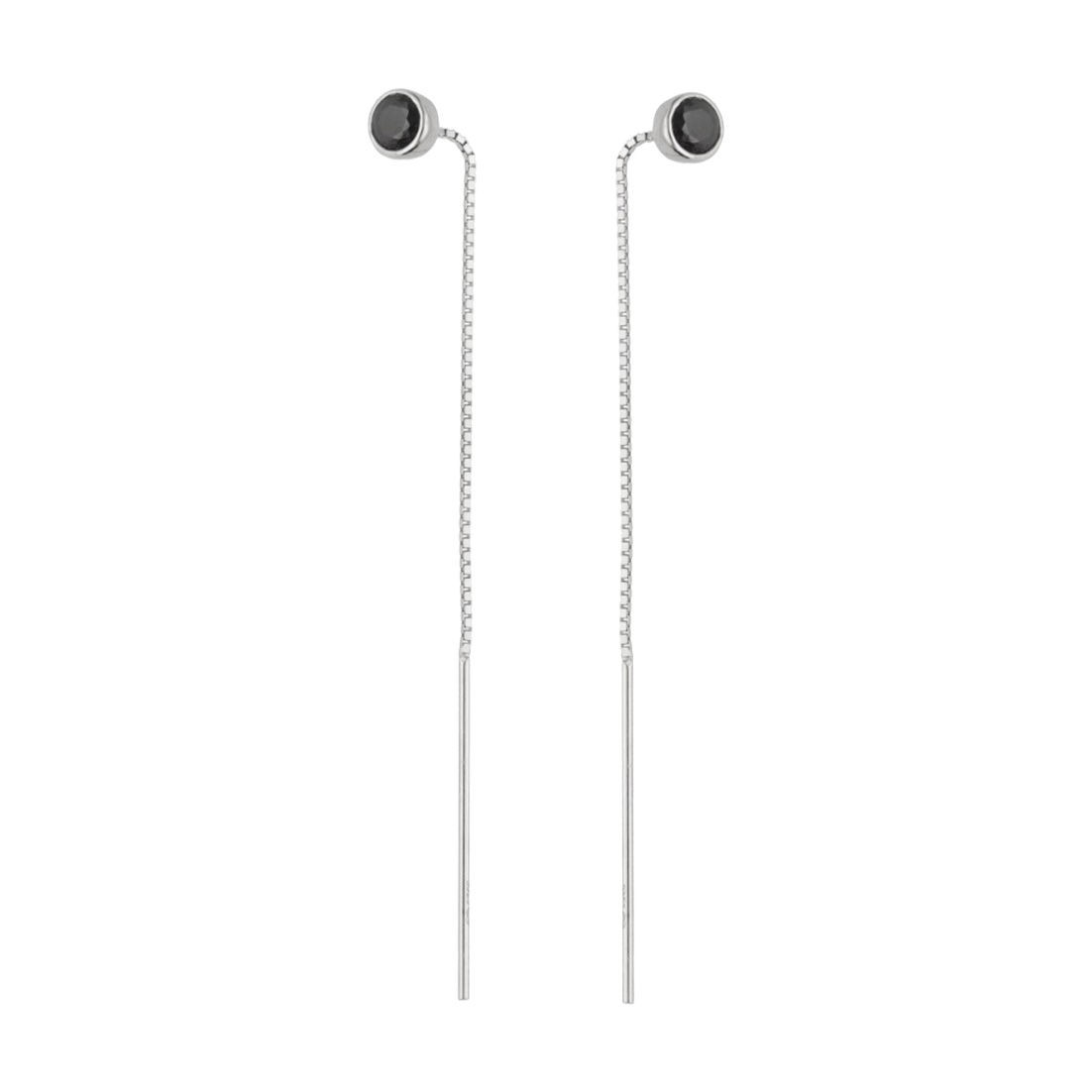 Paveikslėlis Sidabriniai auskarai su cirkoniais