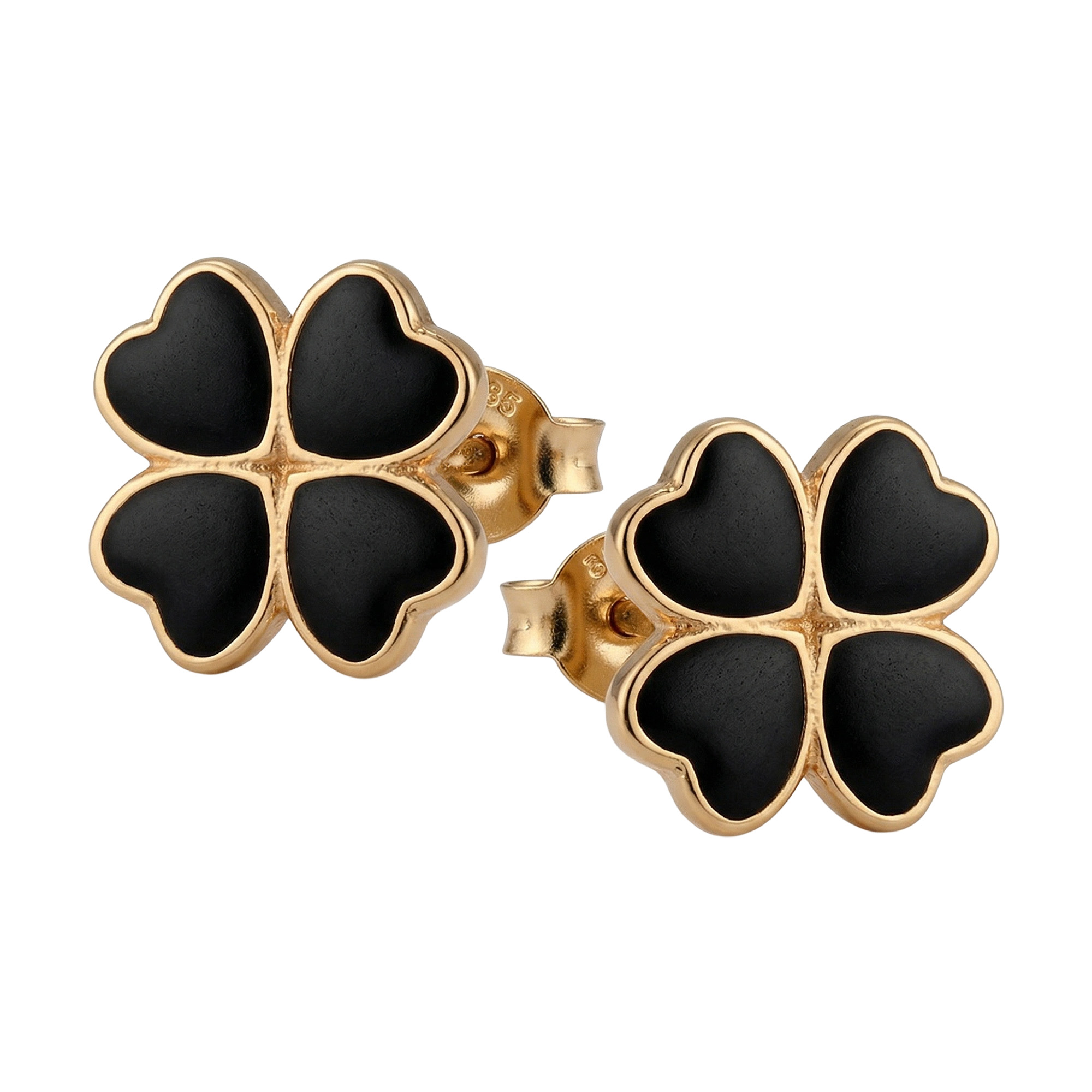 Paveikslėlis Paauksuoti sidabriniai auskarai su emaliu