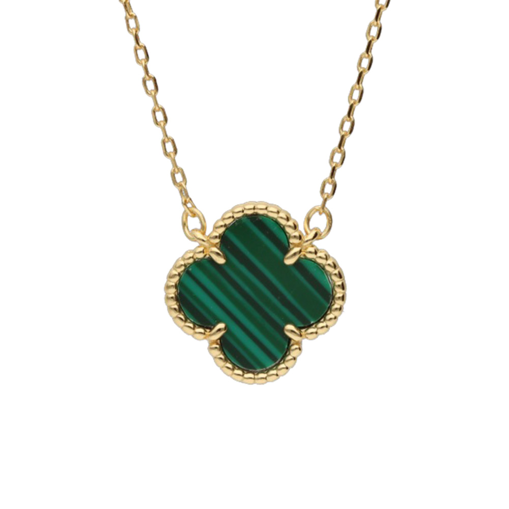 Paveikslėlis Paauksuota sidabrinė grandinėlė su malachitu