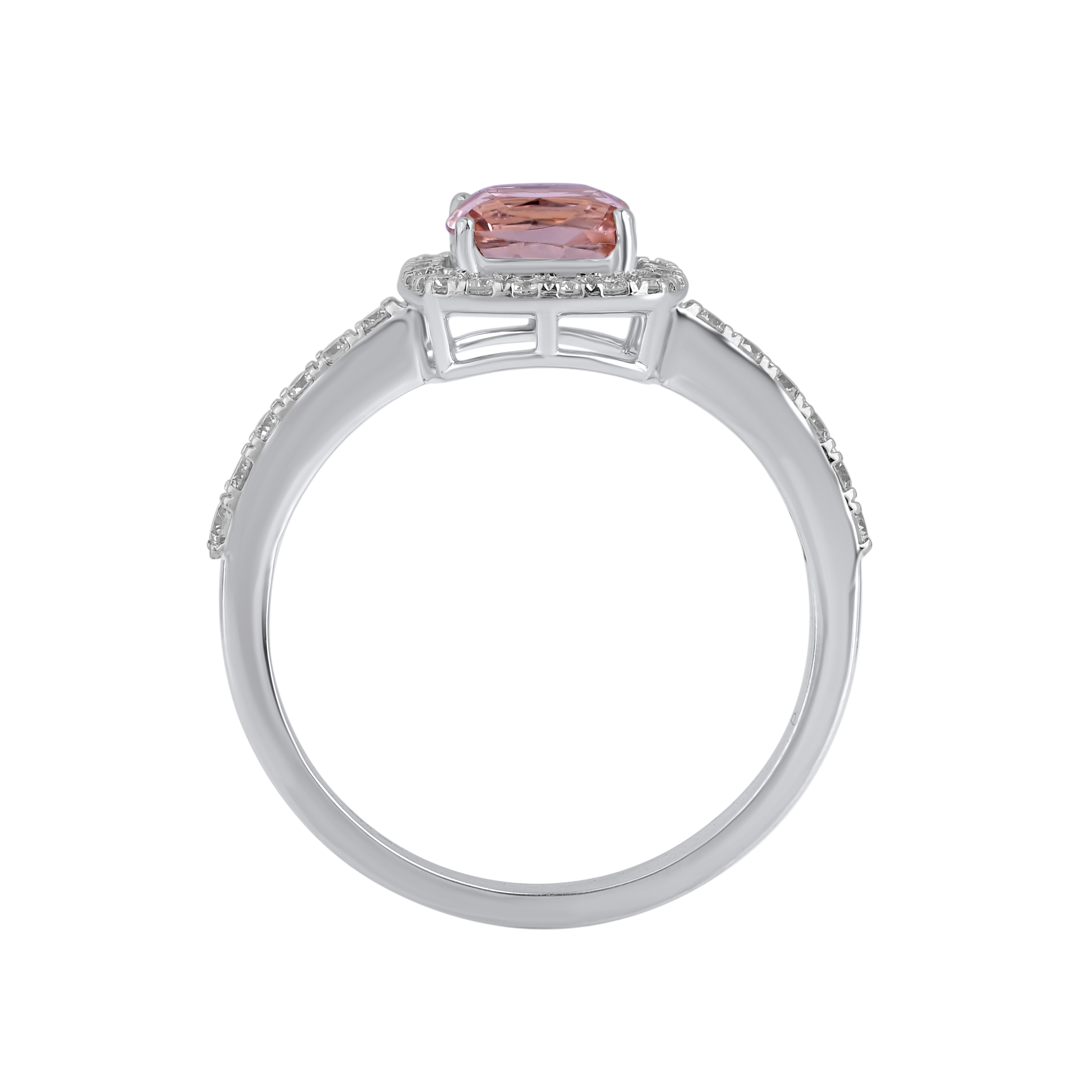 Paveikslėlis Balto aukso žiedas su LAB deimantais ir morganitu